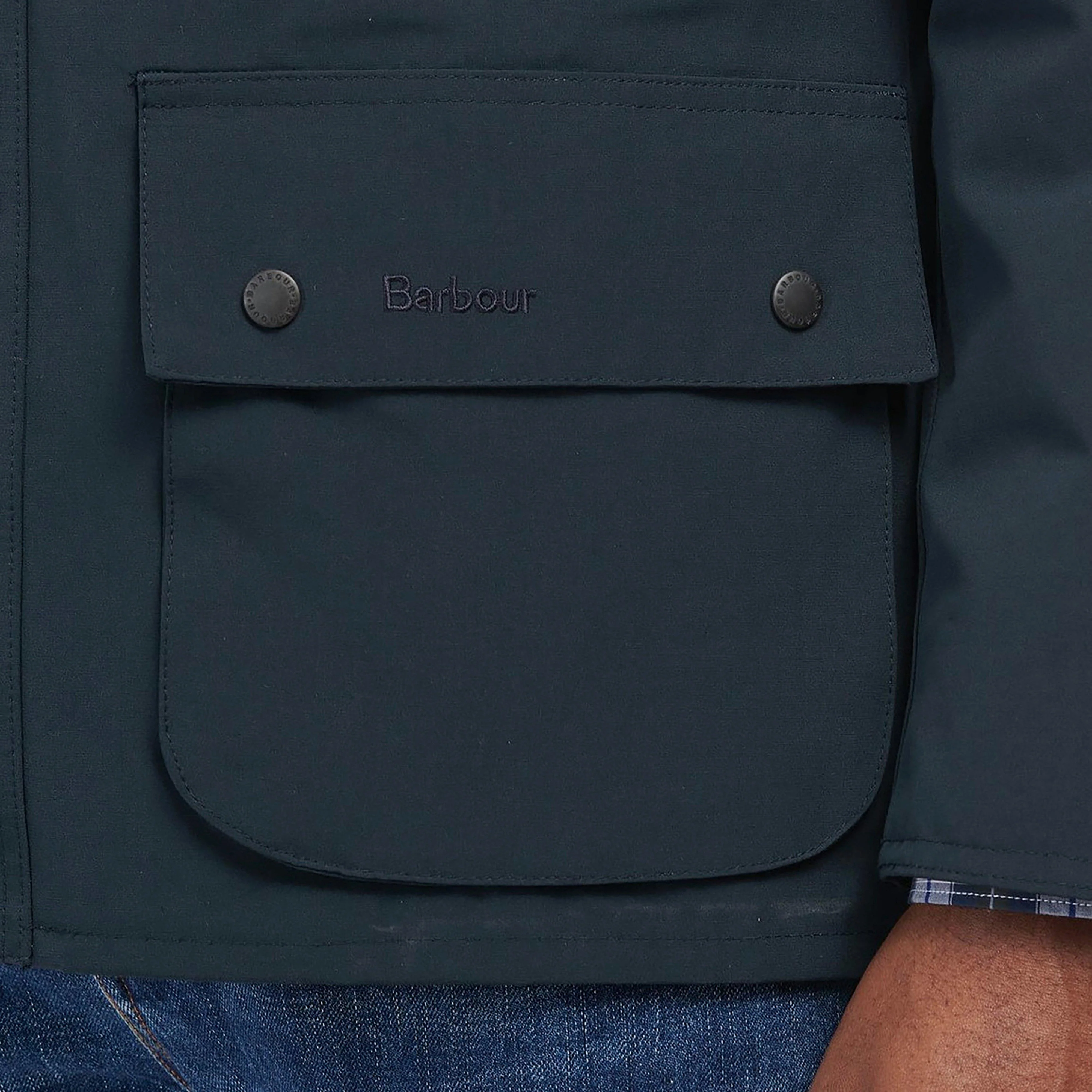 Mens Waterproof Ashby Jacket Navy Dress - Image 4