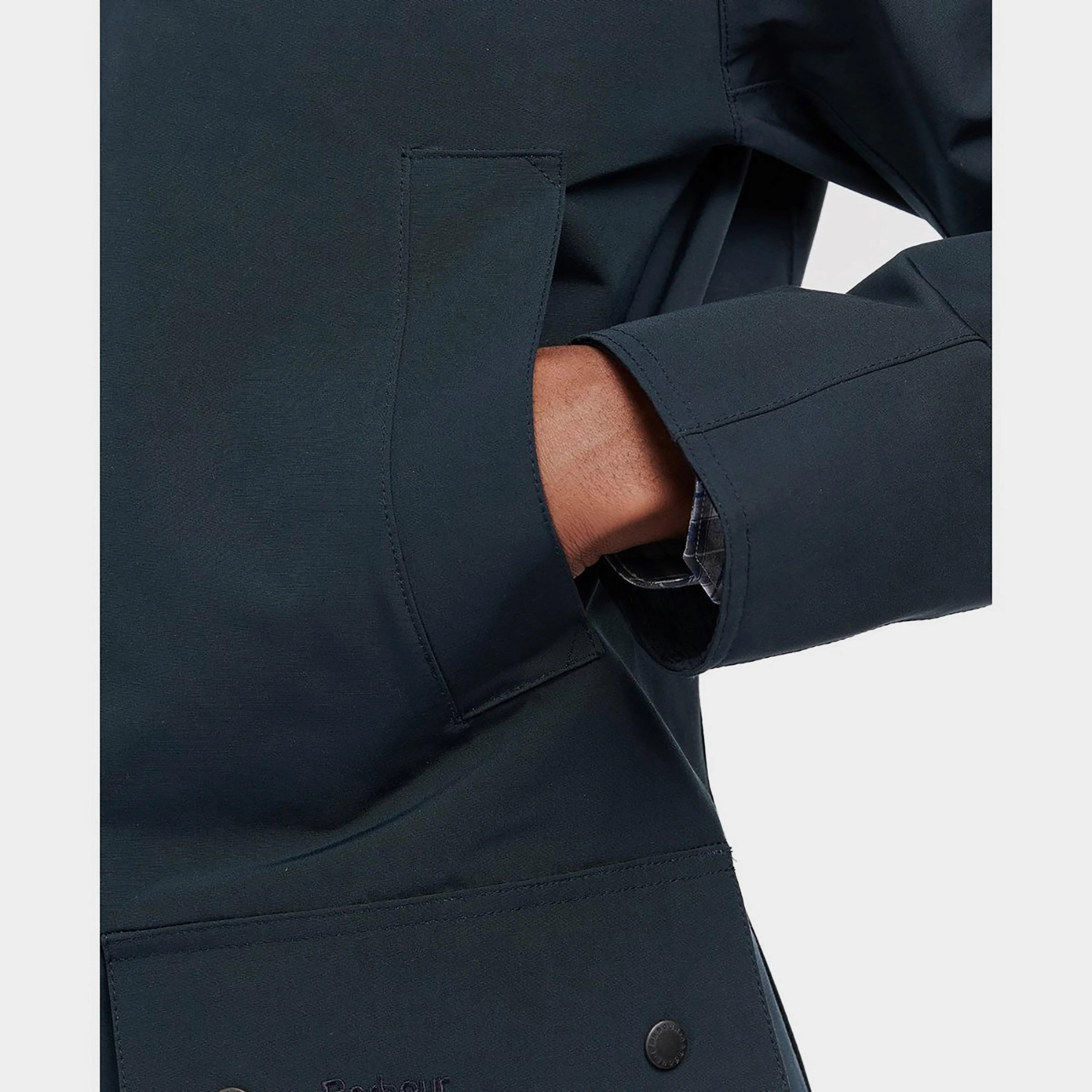 Mens Waterproof Ashby Jacket Navy Dress - Image 7