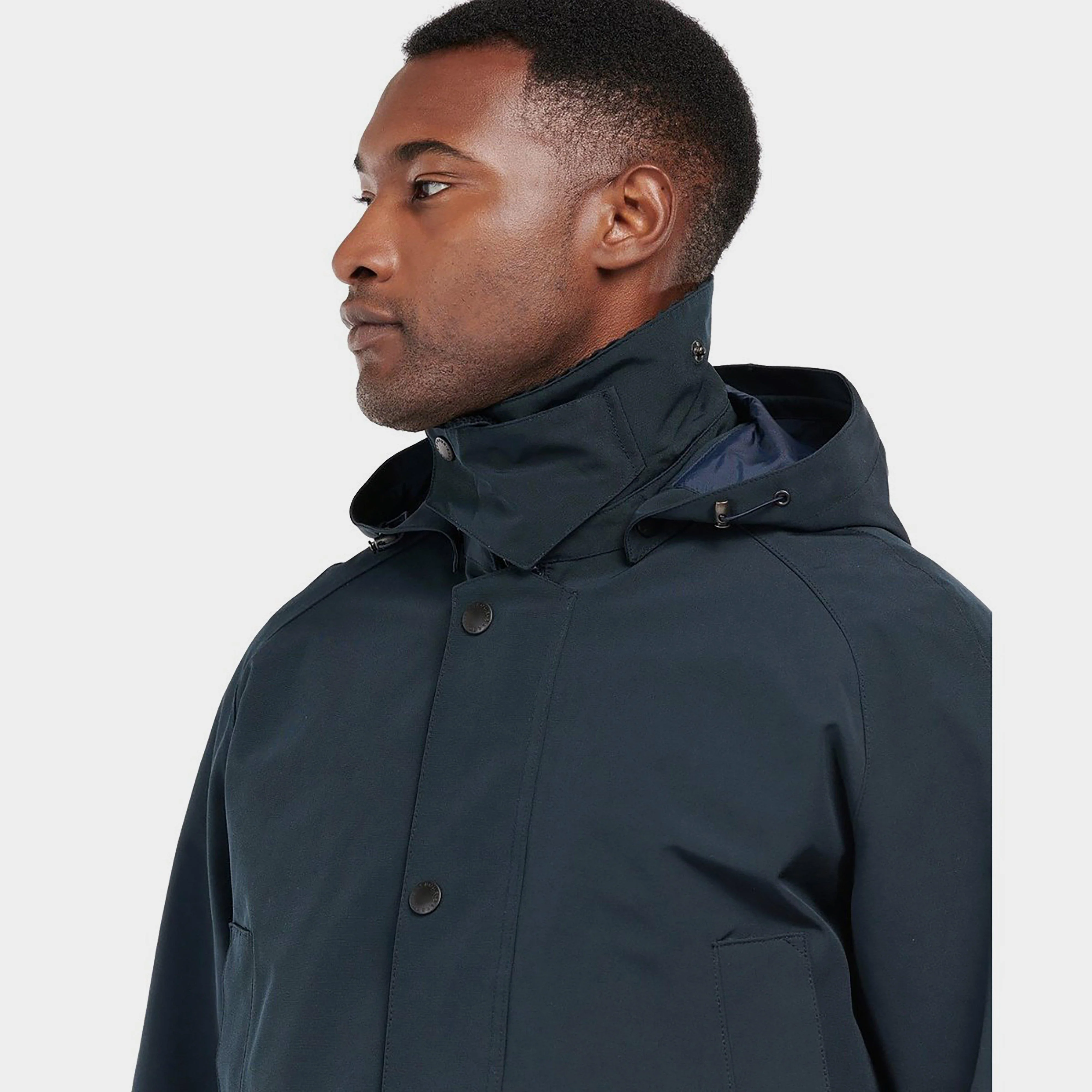 Mens Waterproof Ashby Jacket Navy Dress - Image 8