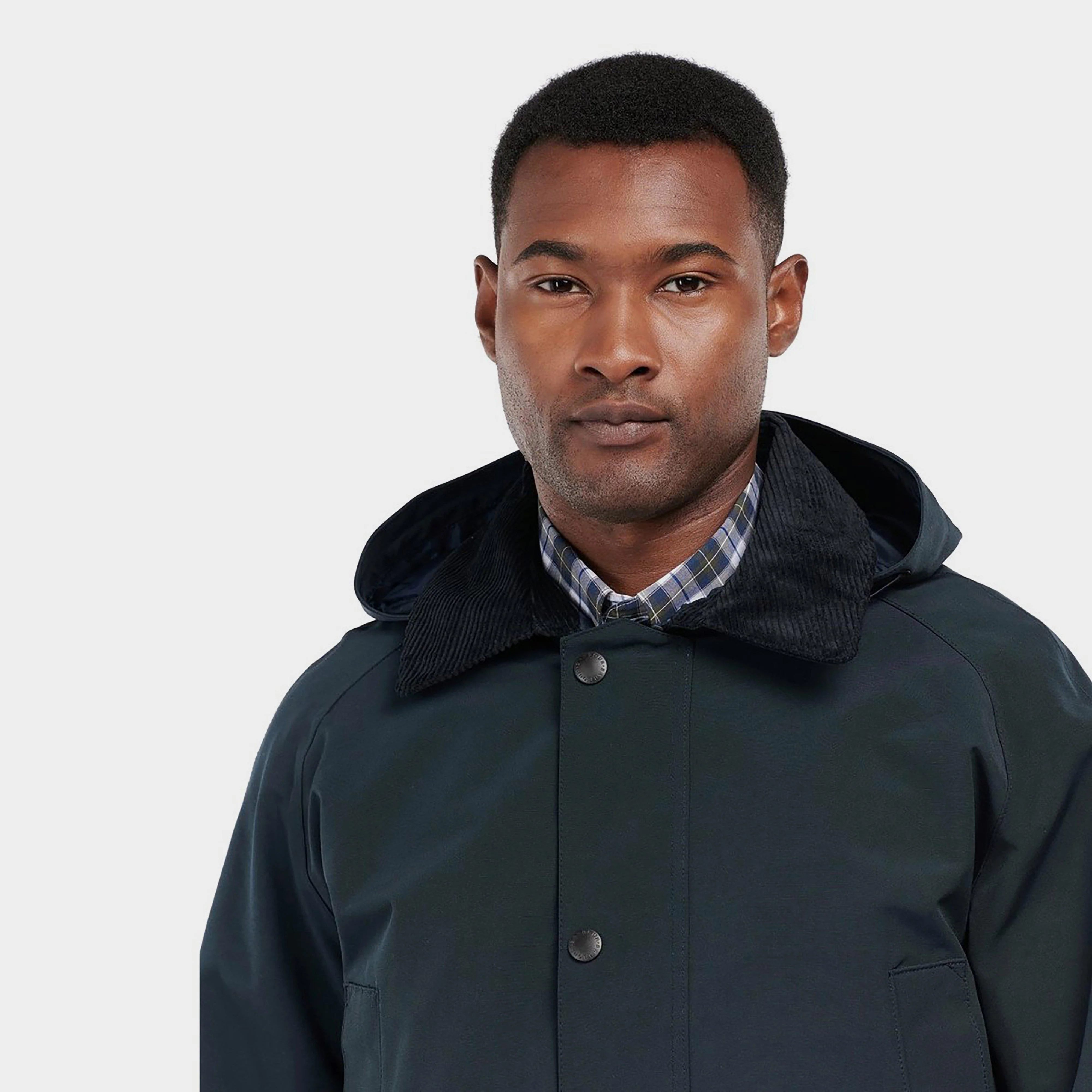 Mens Waterproof Ashby Jacket Navy Dress - Image 9