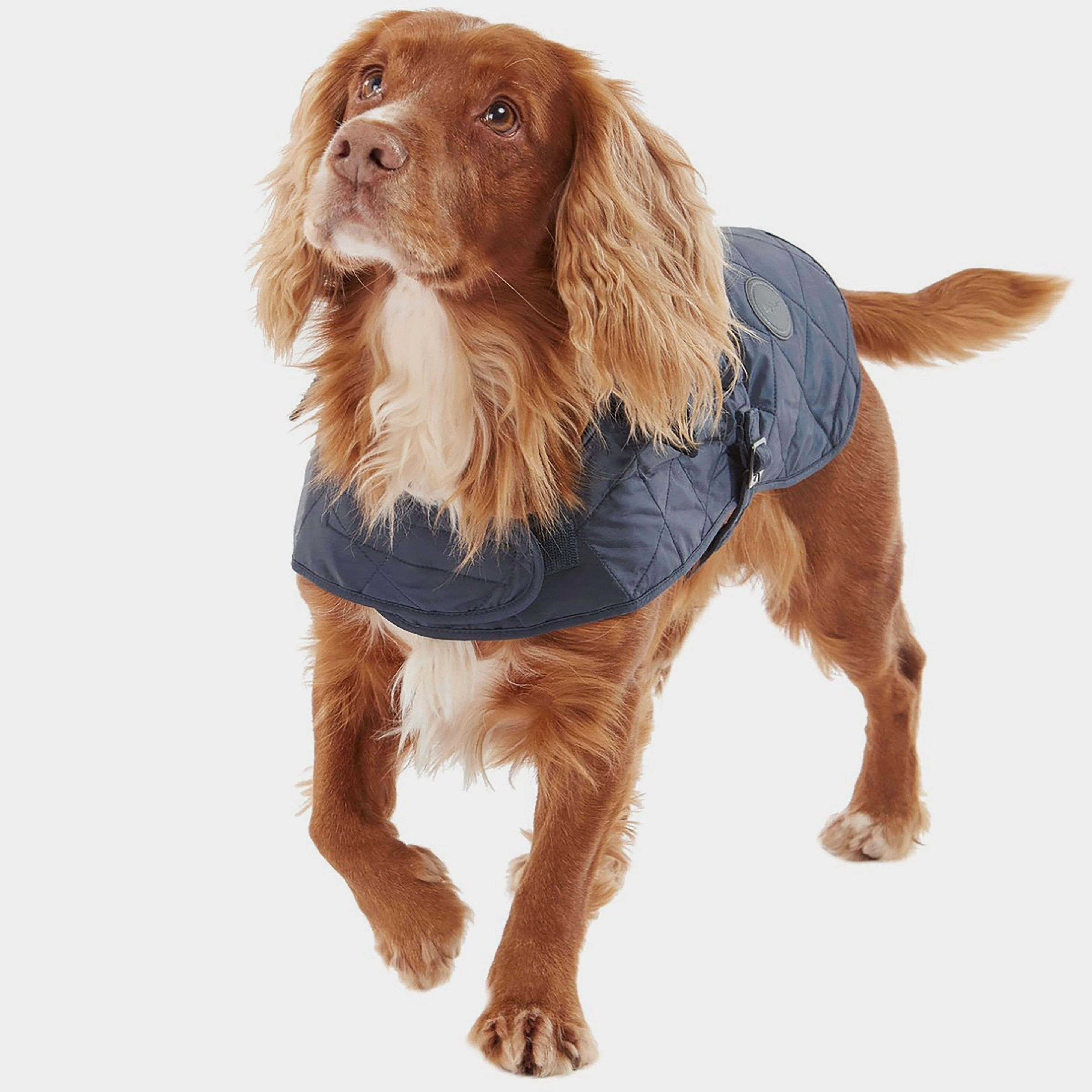 Quilted Dog Coat Navy - Image 7