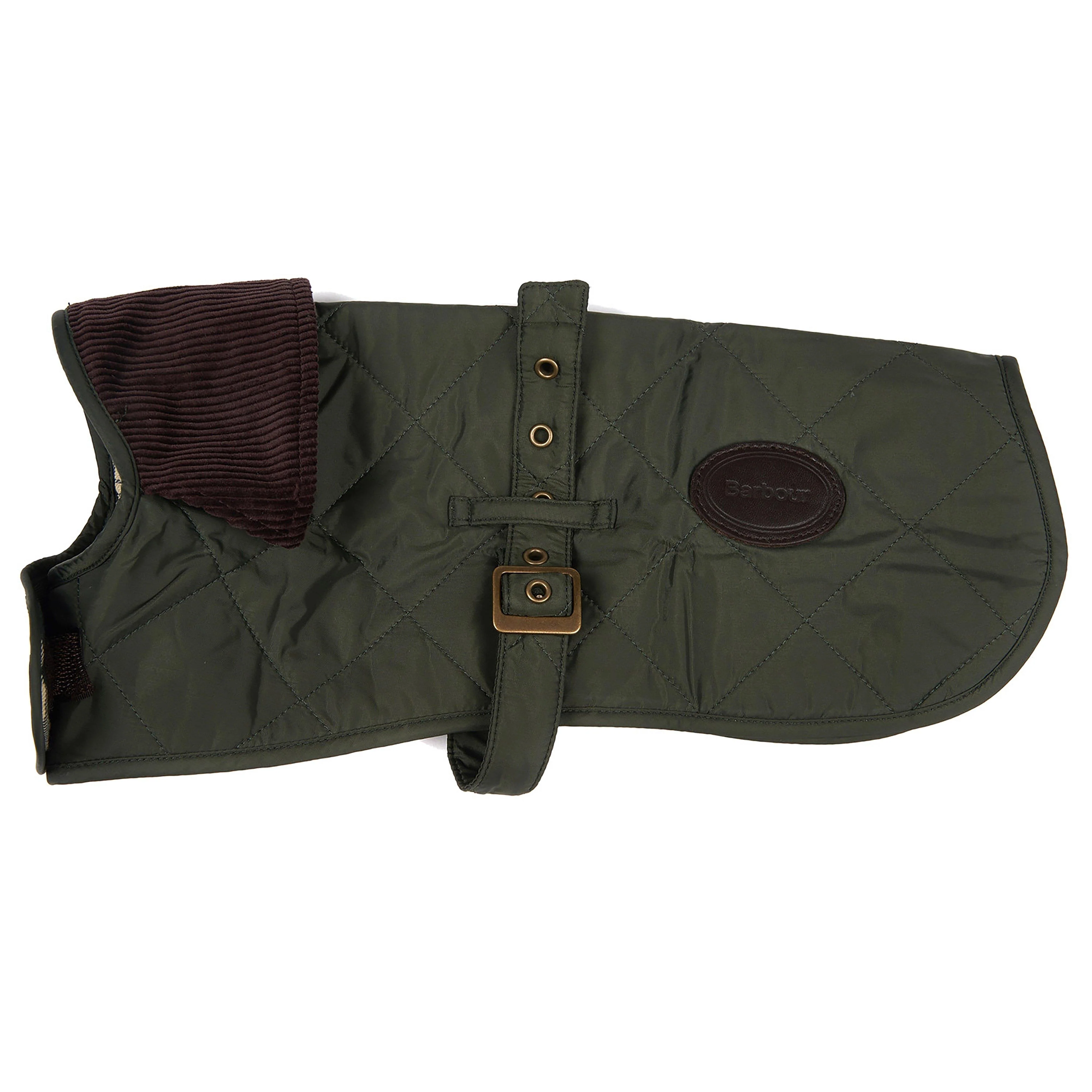 Quilted Dog Coat Olive - Image 6