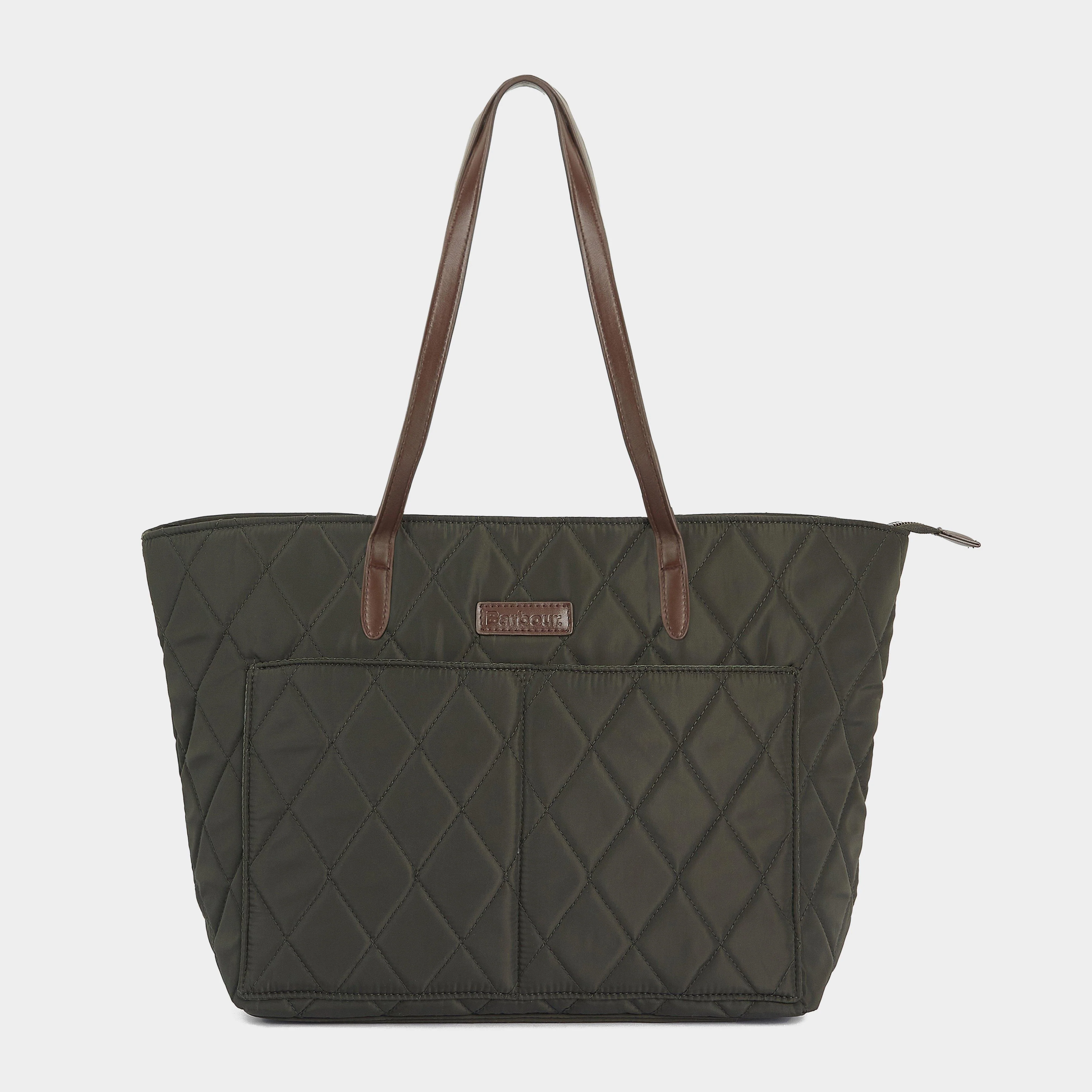 Quilted Tote Bag Olive - Image 2