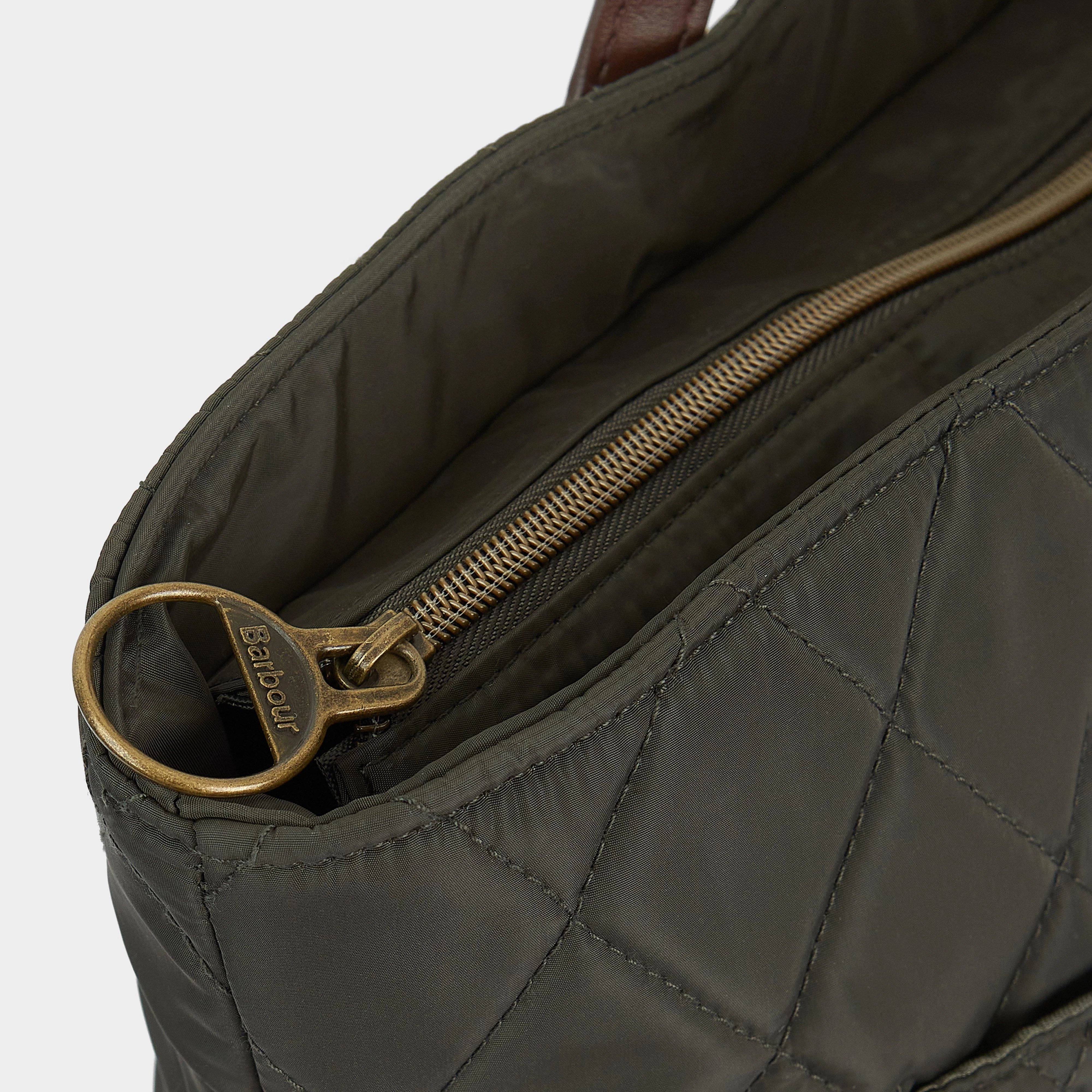 Quilted Tote Bag Olive - Image 5