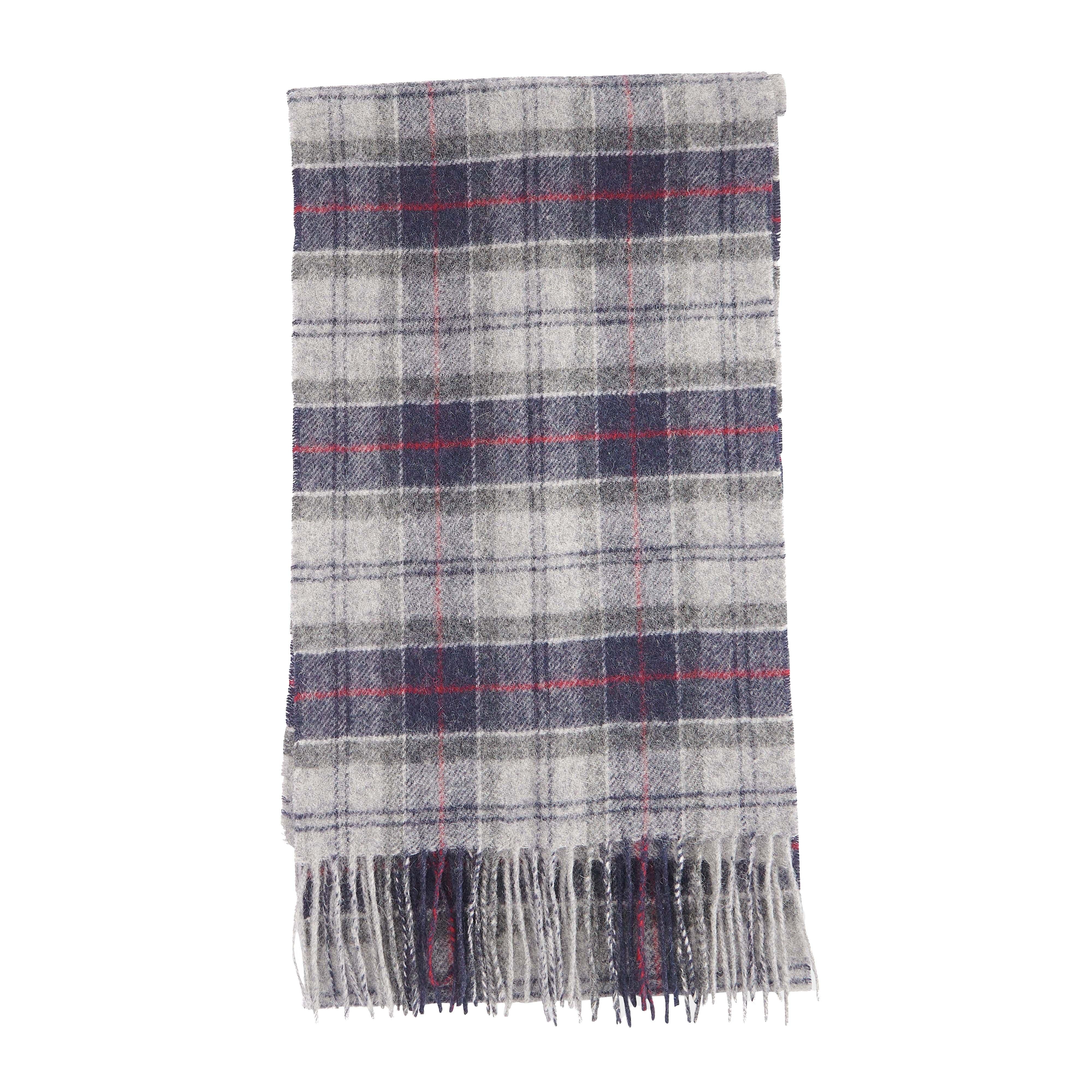 Tartan Lambswool Scarf Blue Granite - Image 2