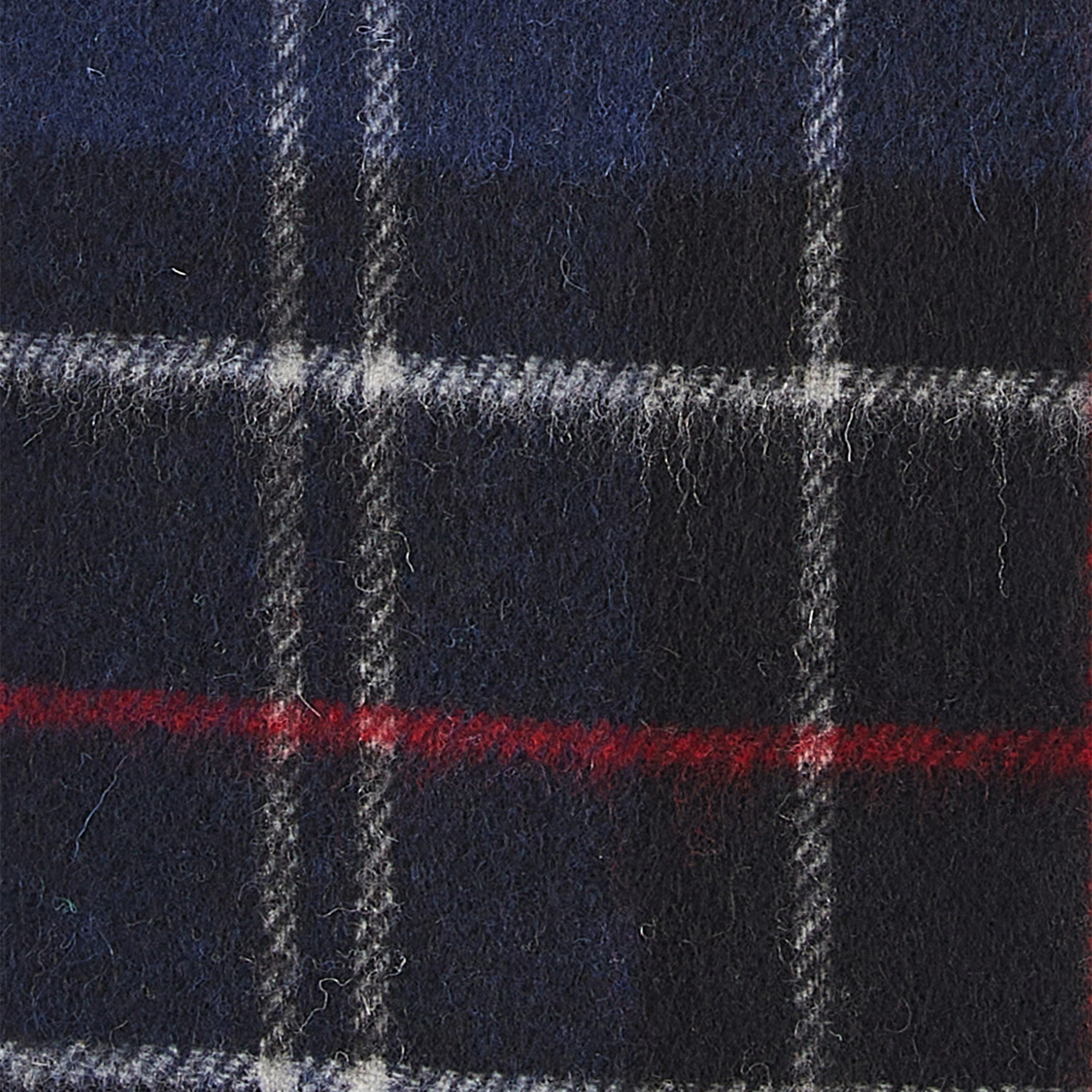 Tartan Lambswool Scarf Navy - Image 5
