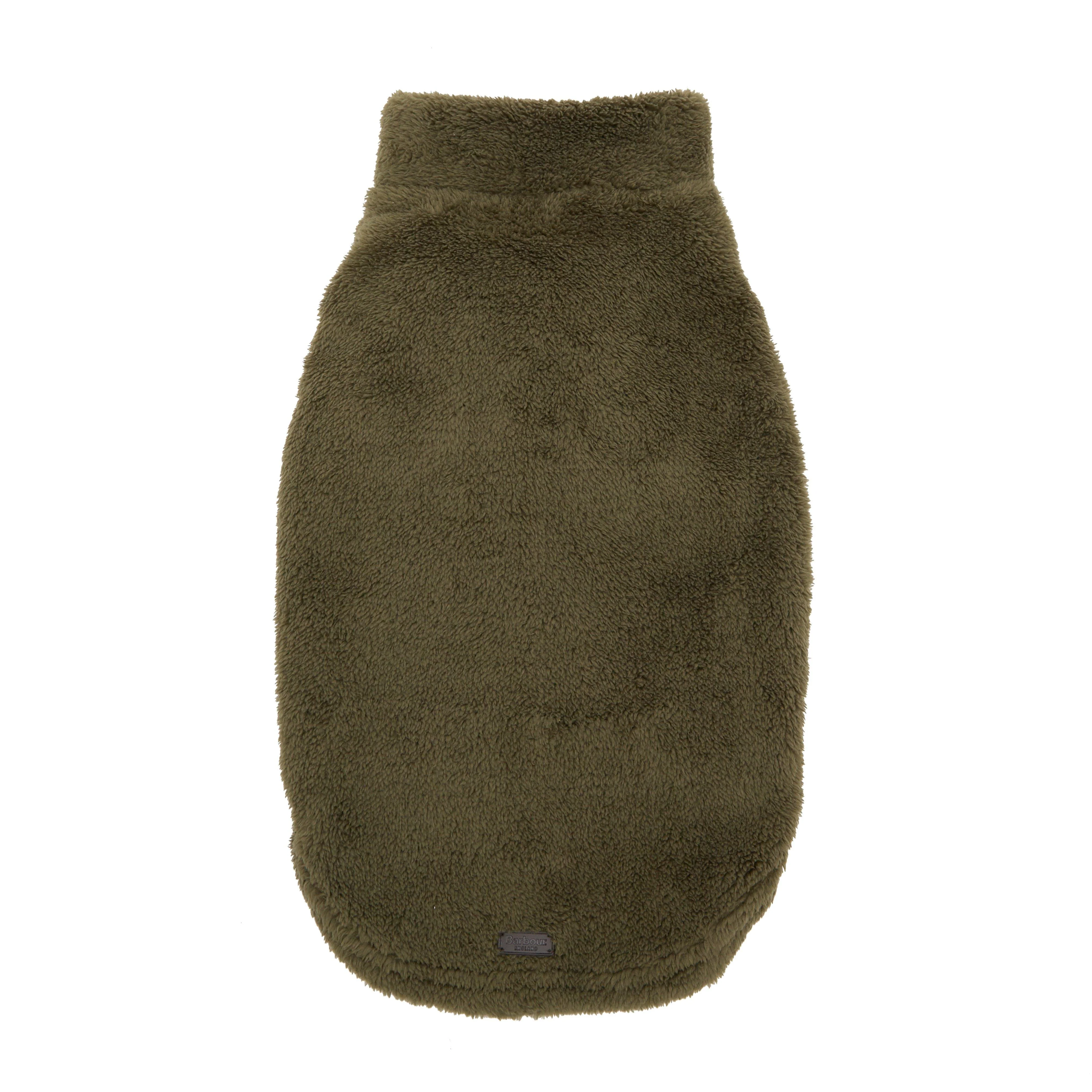 Teddy Fleece Dog Jumper Olive - Image 4