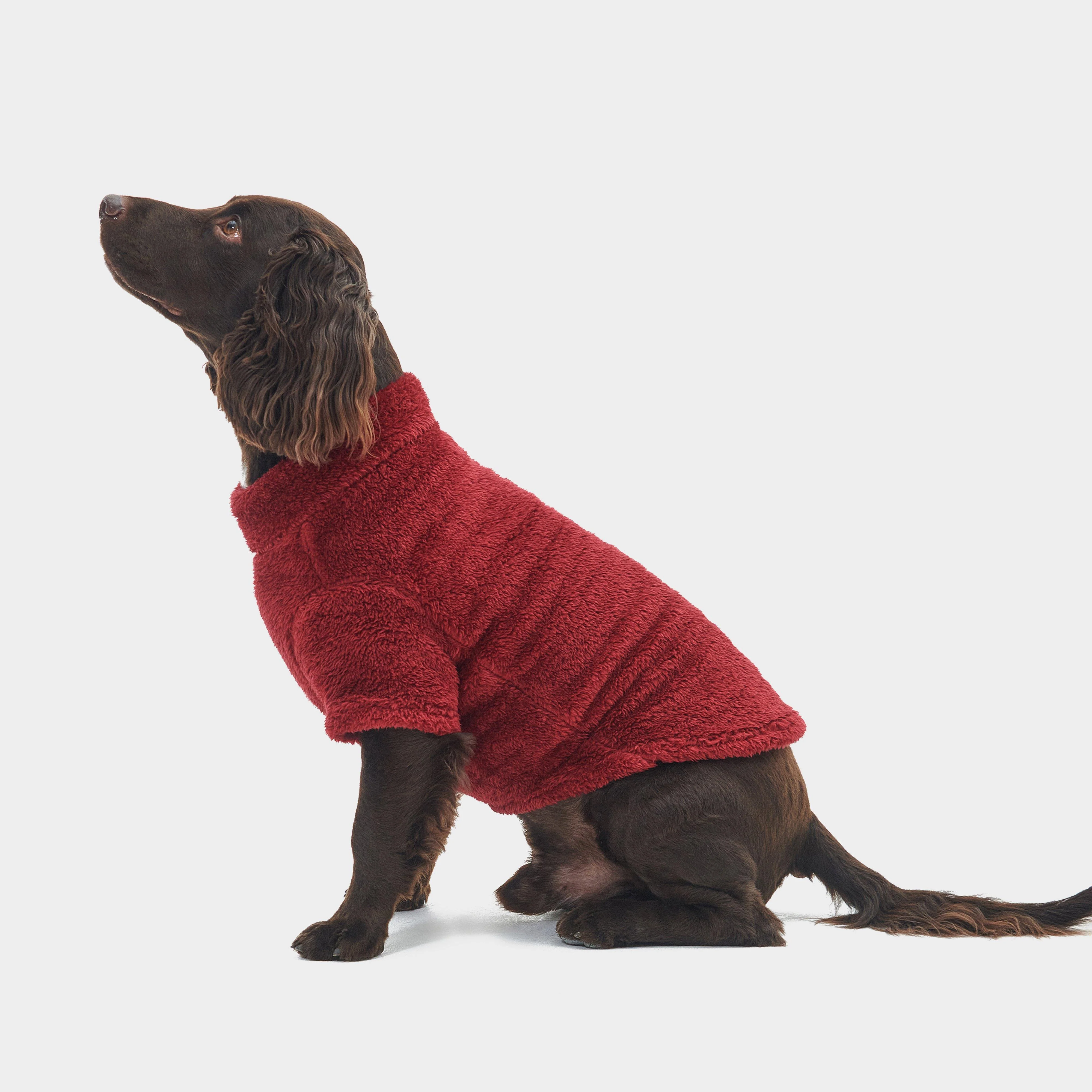 Teddy Fleece Dog Jumper Red - Image 2