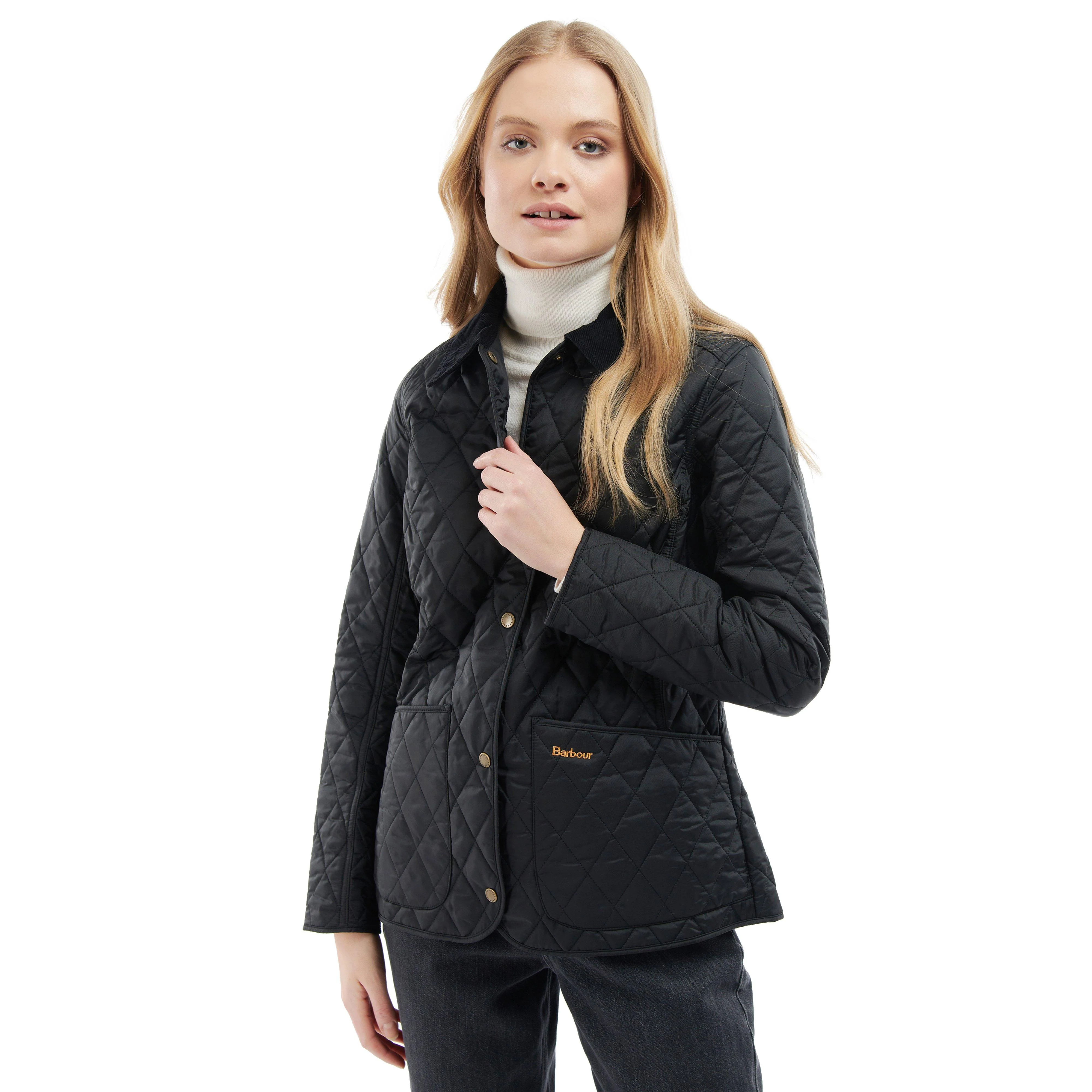 Womens Annandale Quilted Jacket Black - Image 8
