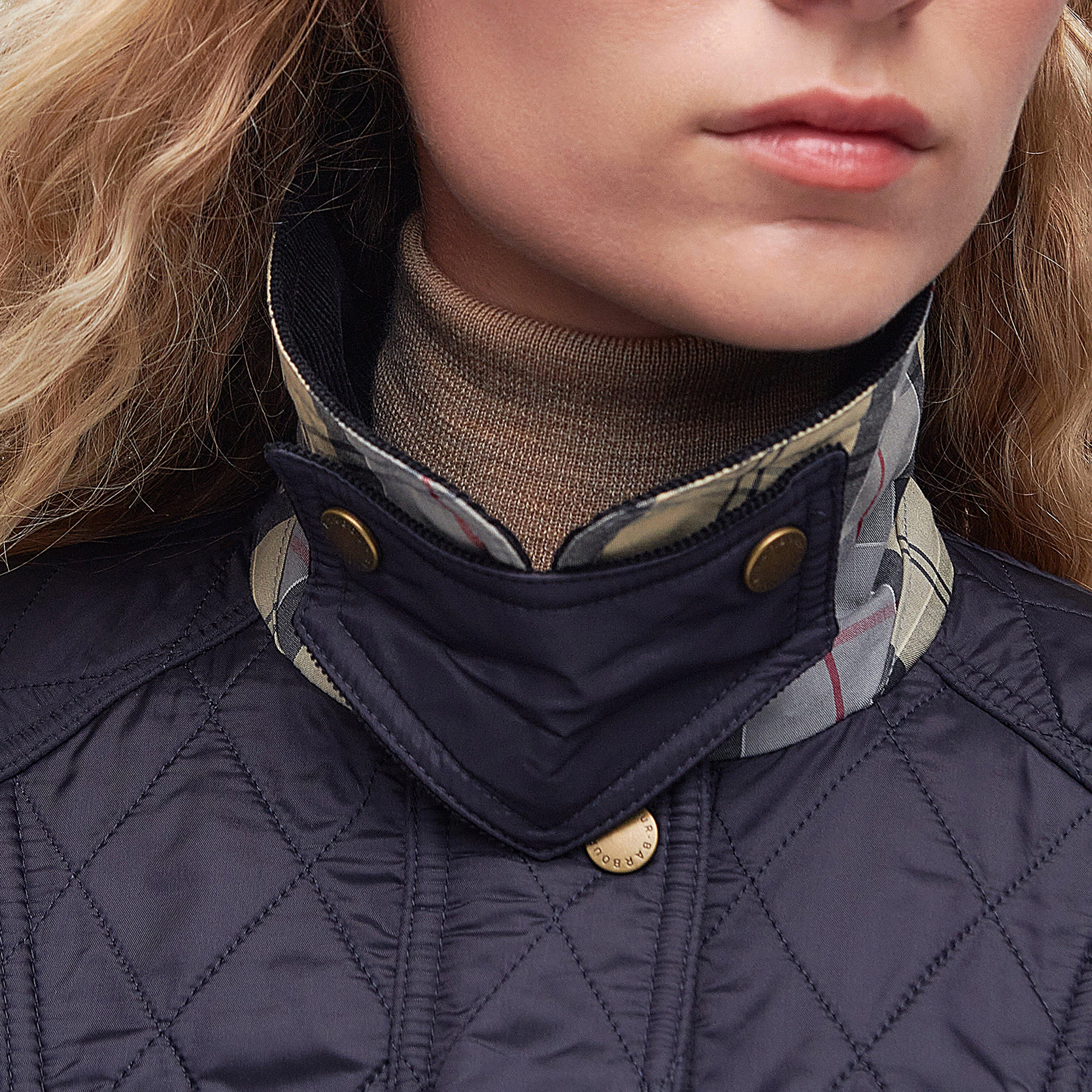 Womens Beadnell Polarquilt Jacket Navy - Image 4