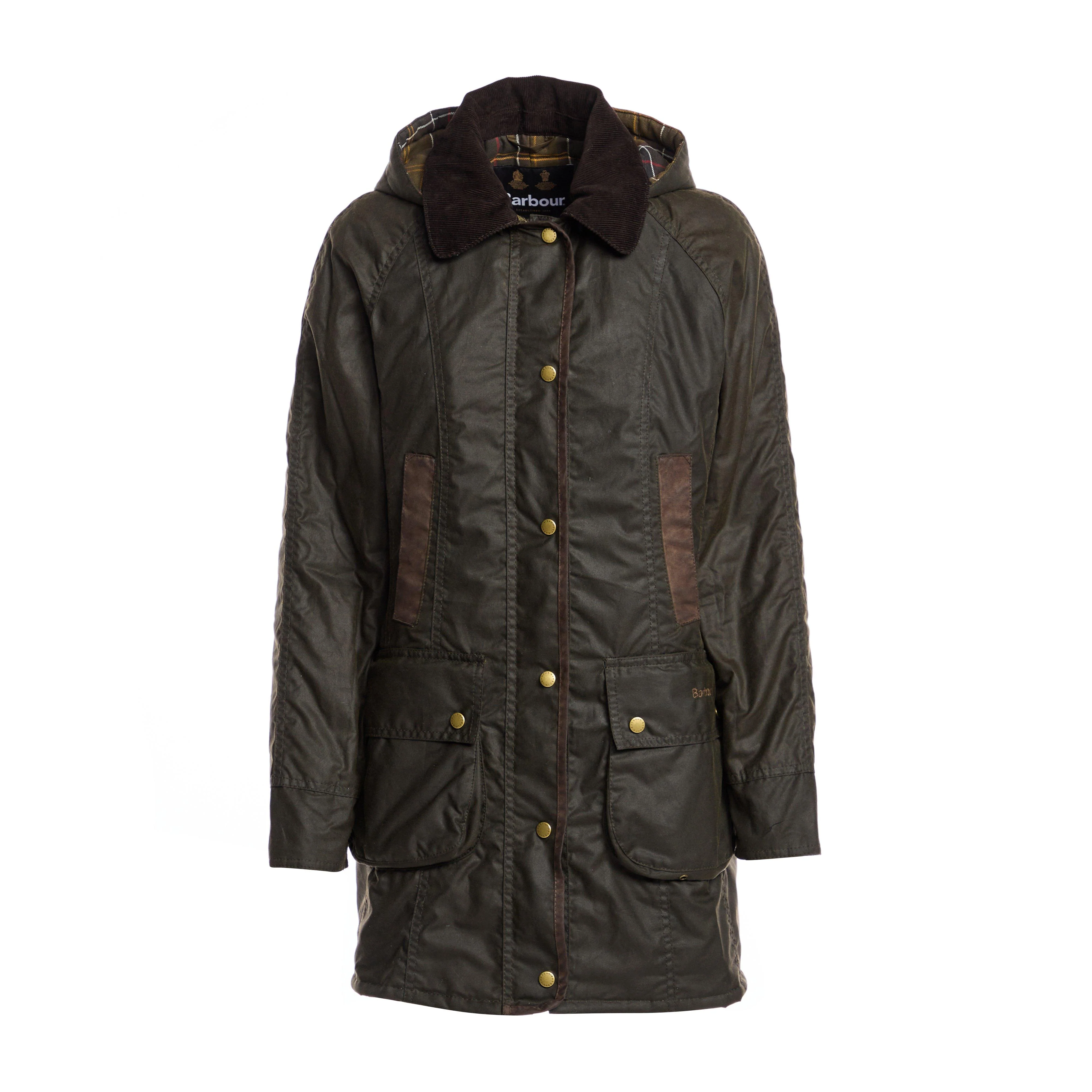 Womens Bower Wax Jacket Olive - Image 11