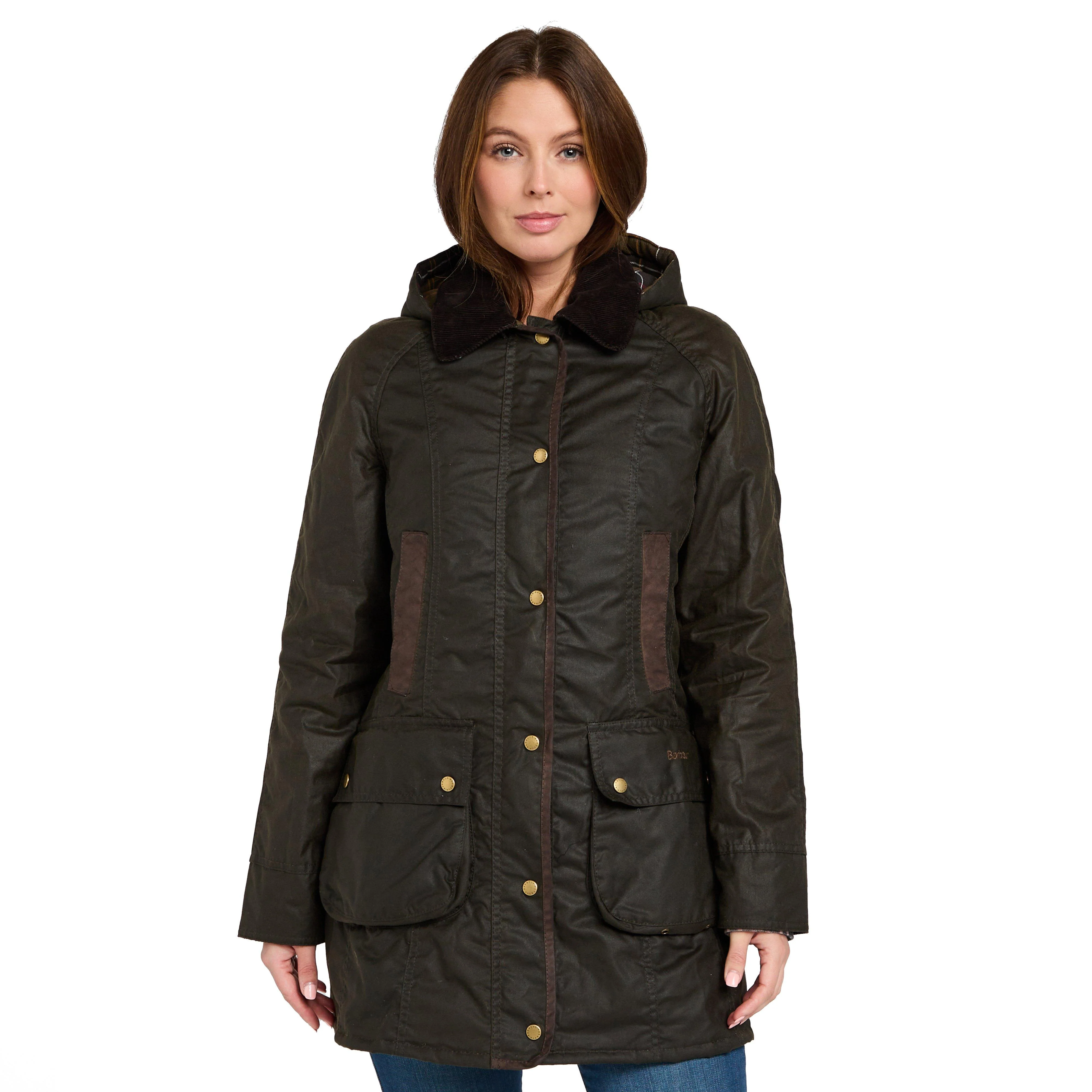 Womens Bower Wax Jacket Olive - Image 12