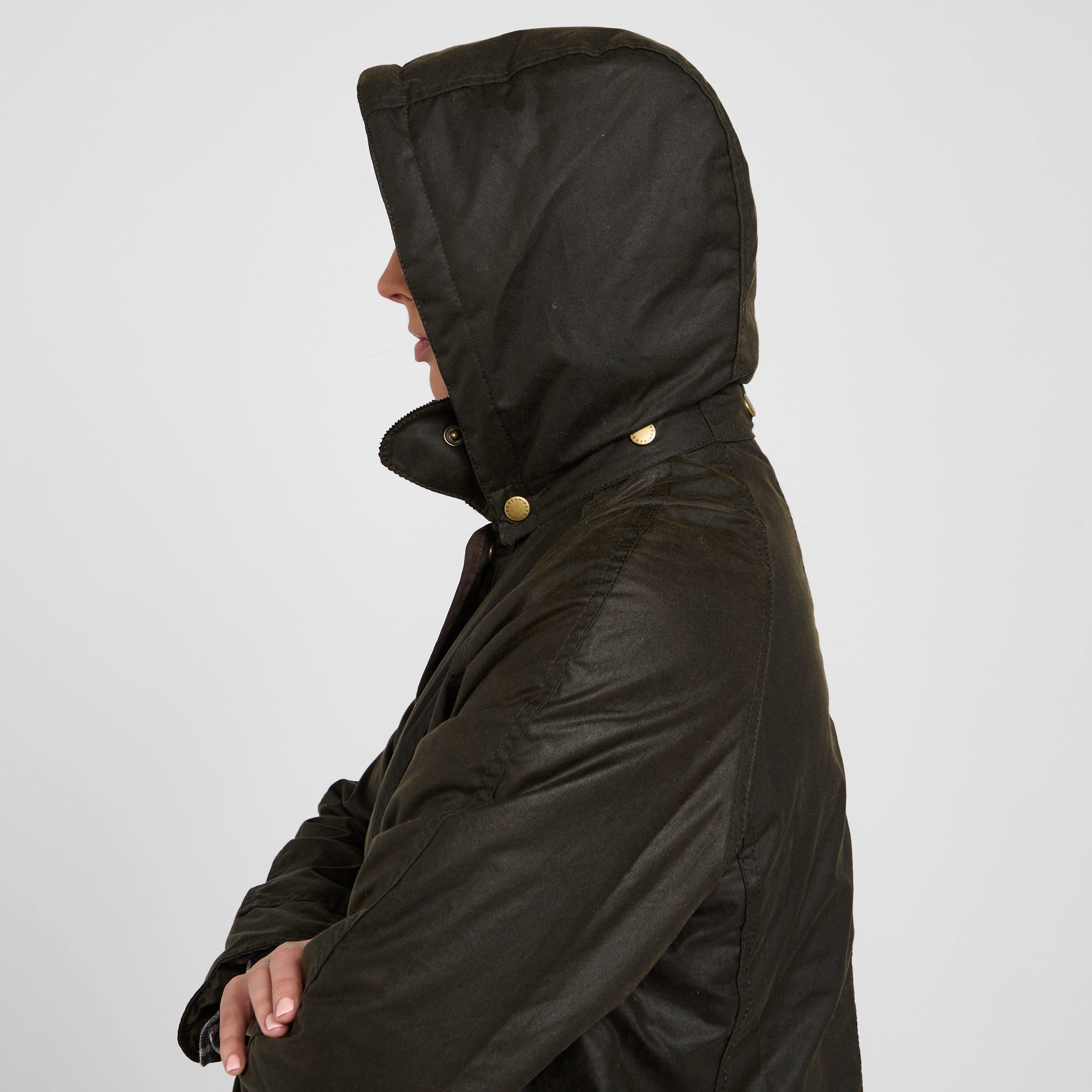 Womens Bower Wax Jacket Olive - Image 5
