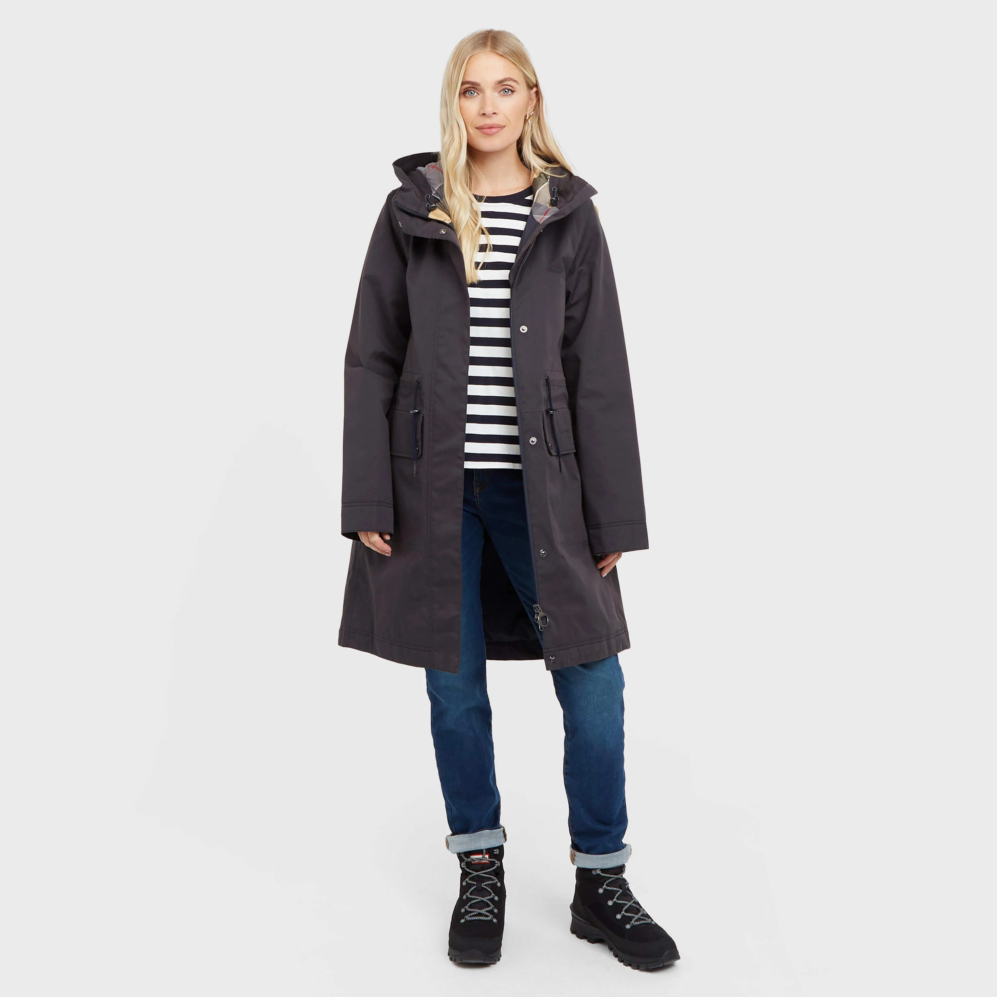 Womens Bowlees Waterproof Jacket Dark Navy - Image 3