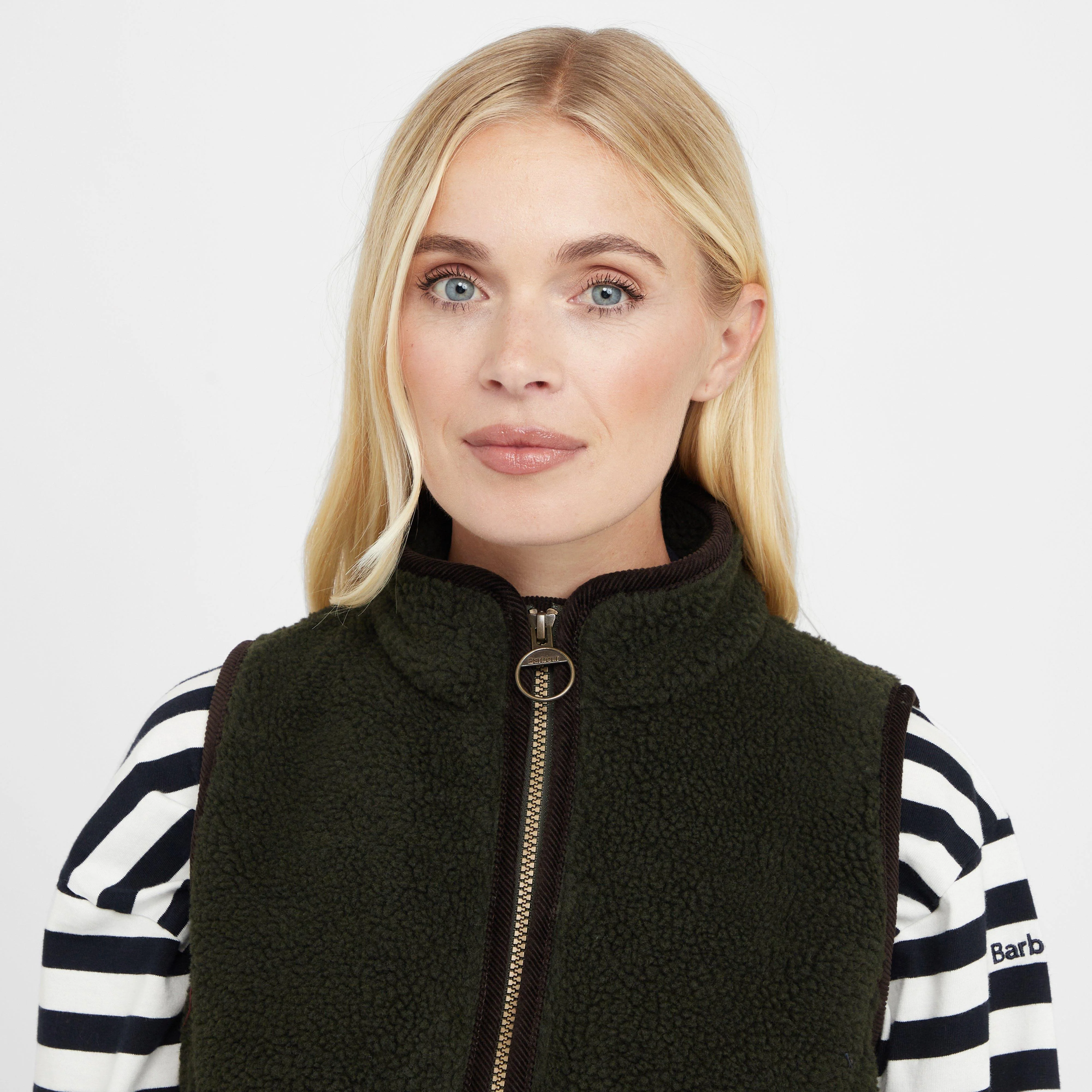 Womens Burford Fleece Gilet Olive - Image 4