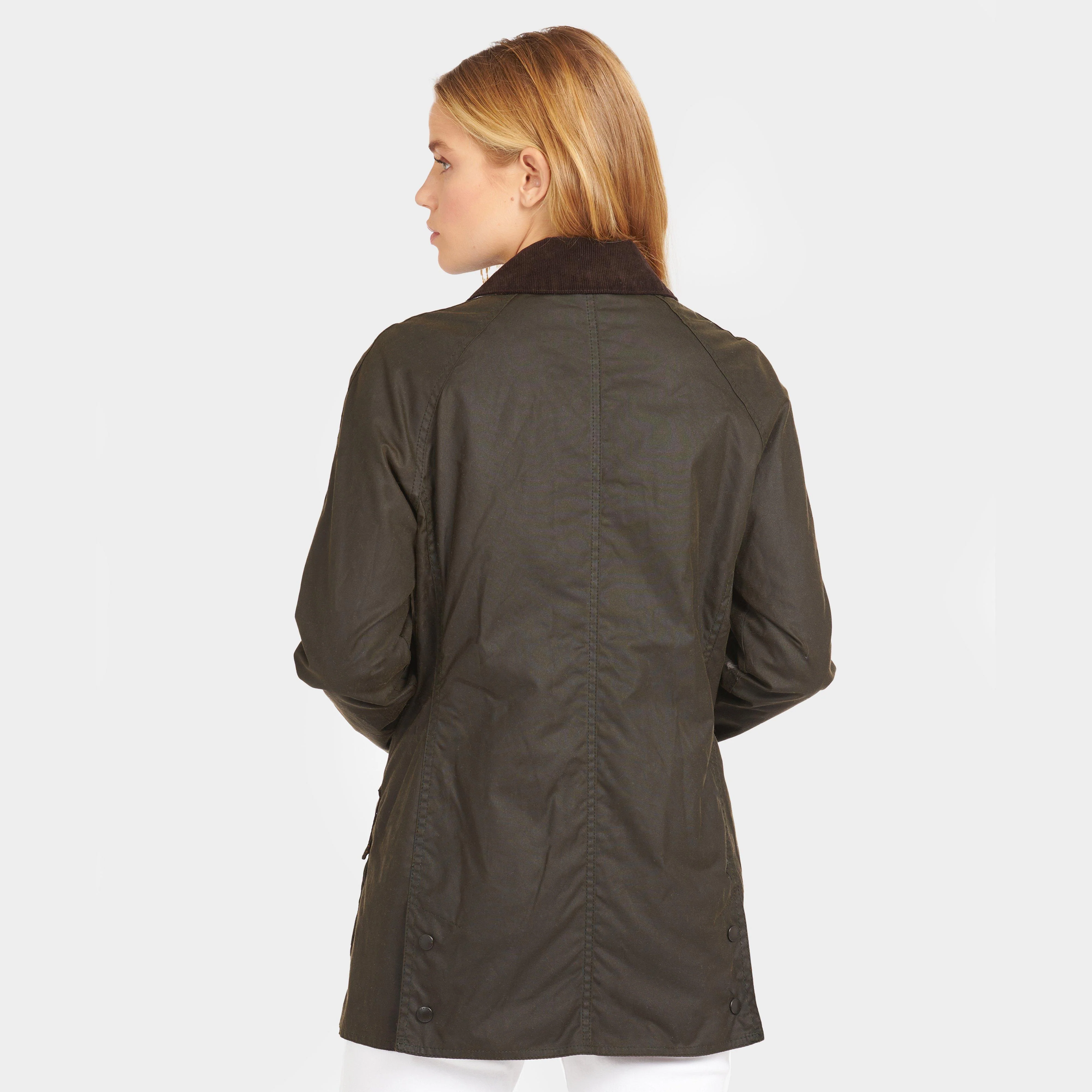 Womens Classic Beadnell® Wax Jacket Olive - Image 2
