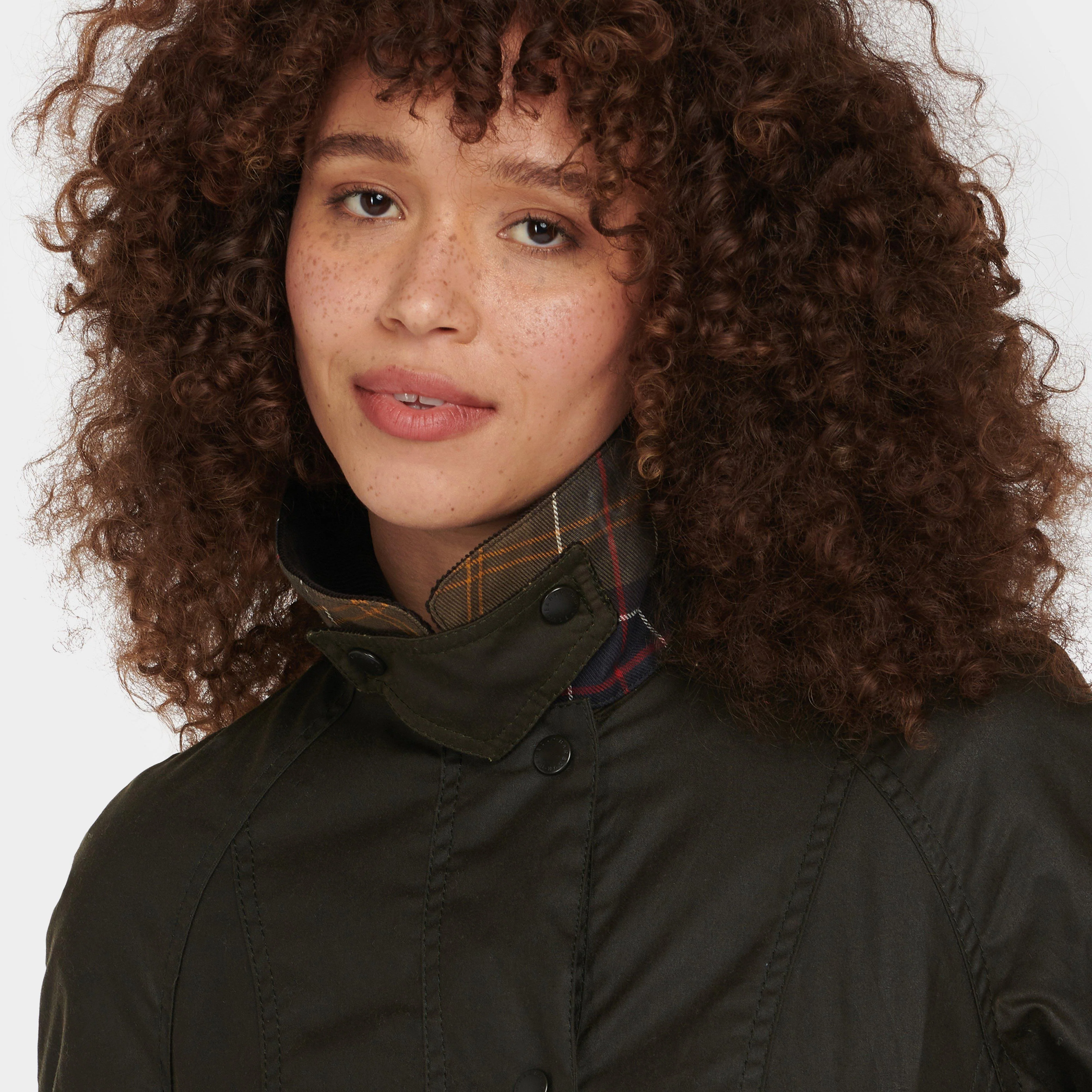 Womens Classic Beadnell® Wax Jacket Olive - Image 3