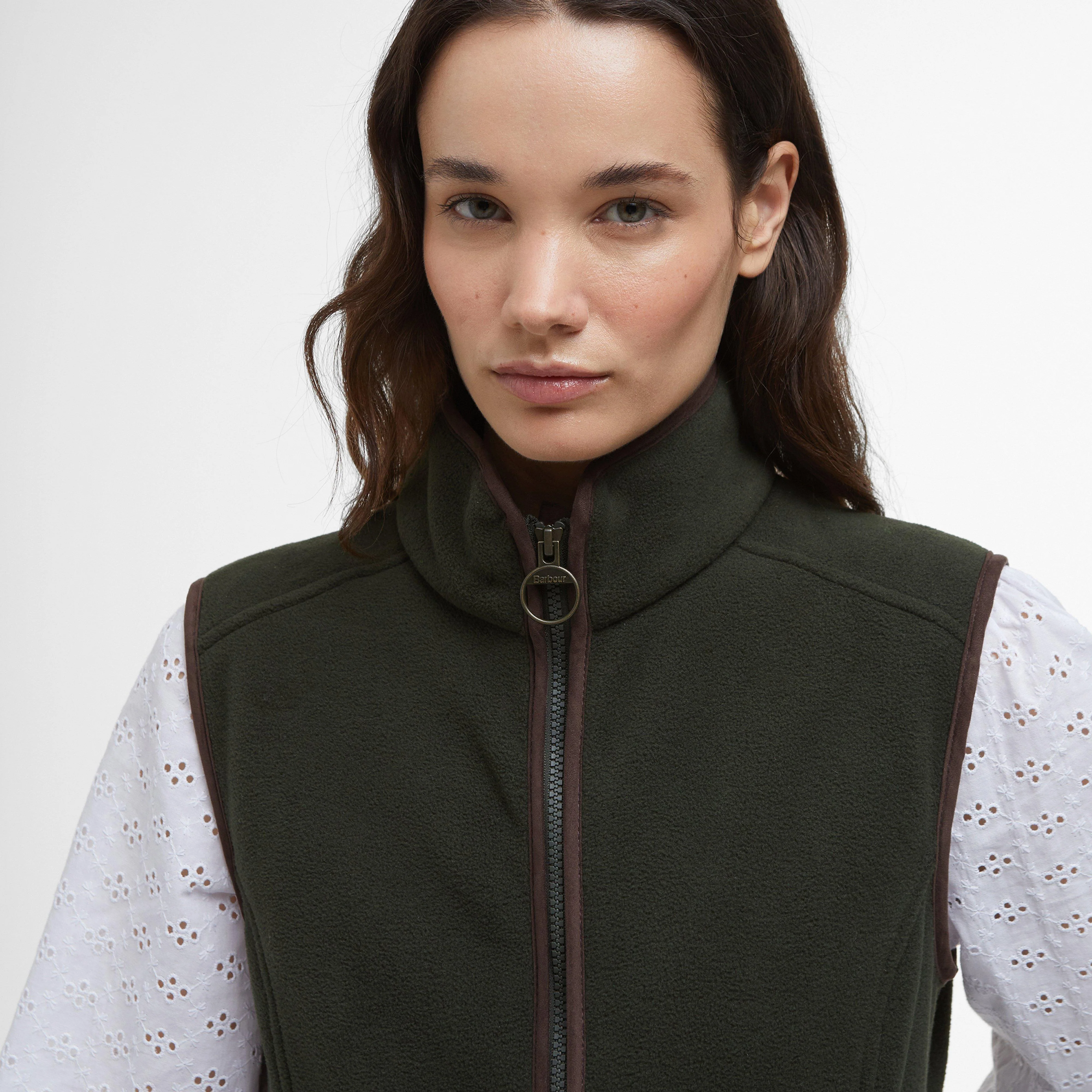 Womens Country Colton Fleece Gilet Sage - Image 3