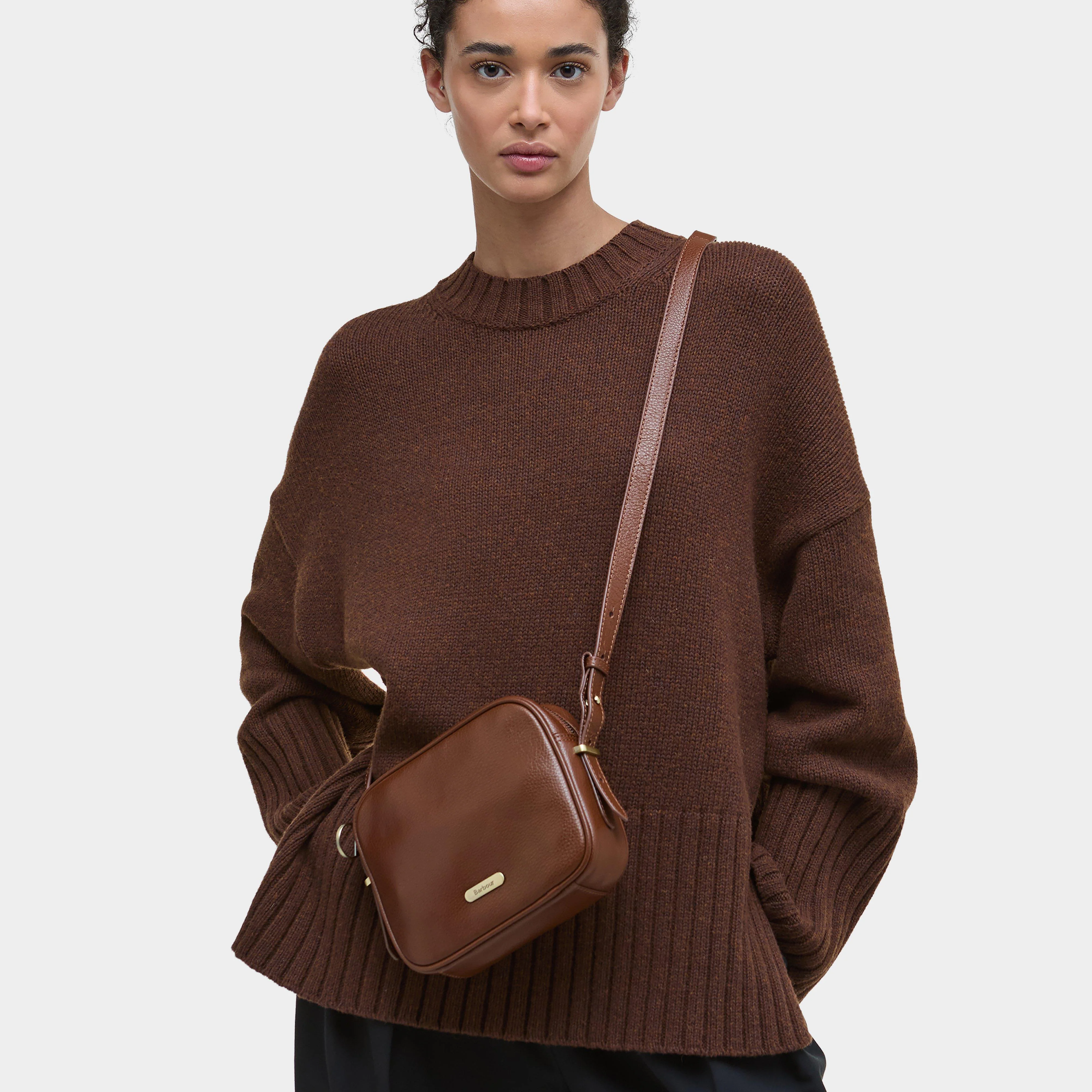 Women's Daphne Leather Crossbody Bag Brown - Image 10