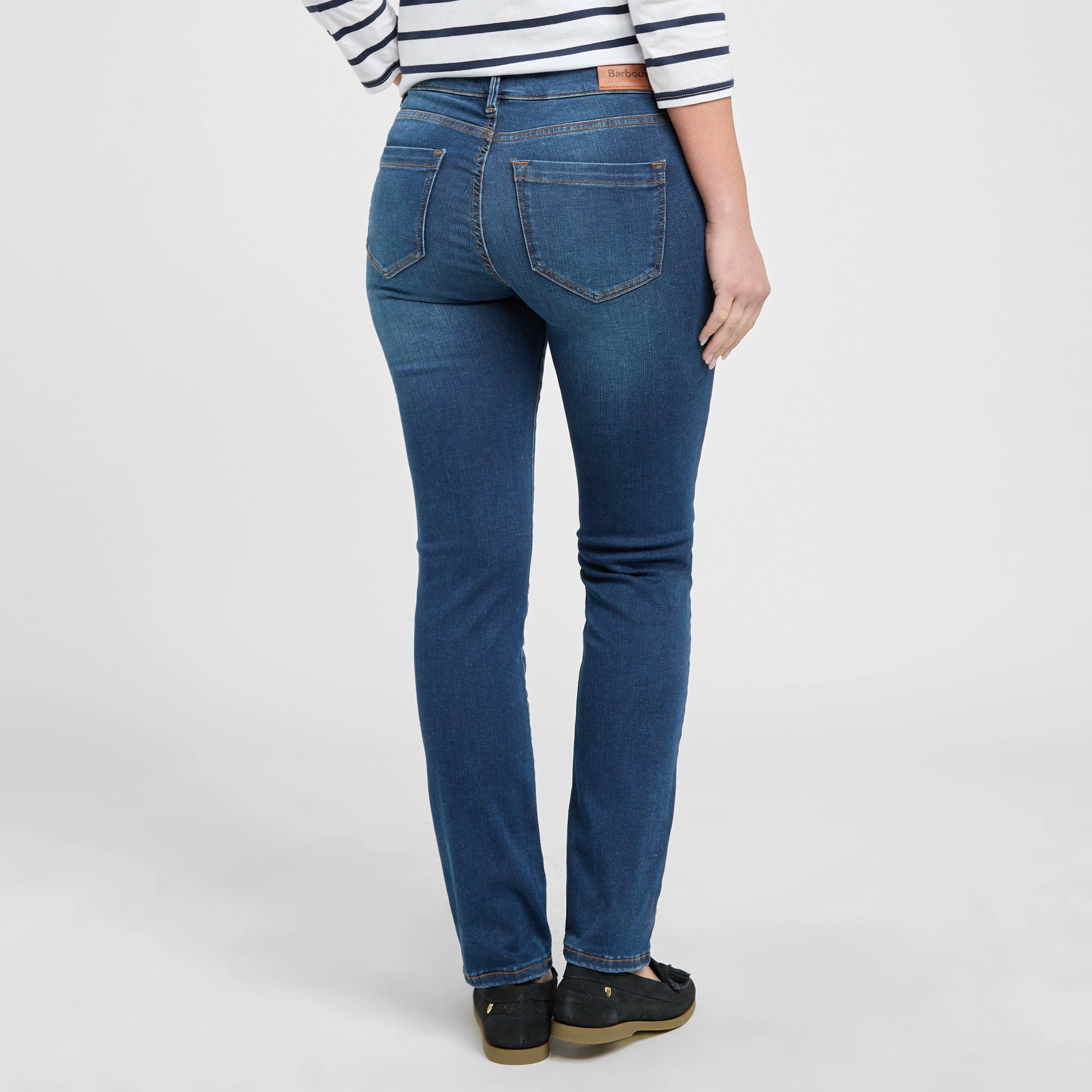 Womens Essential Slim Jeans Worn Blue - Image 2