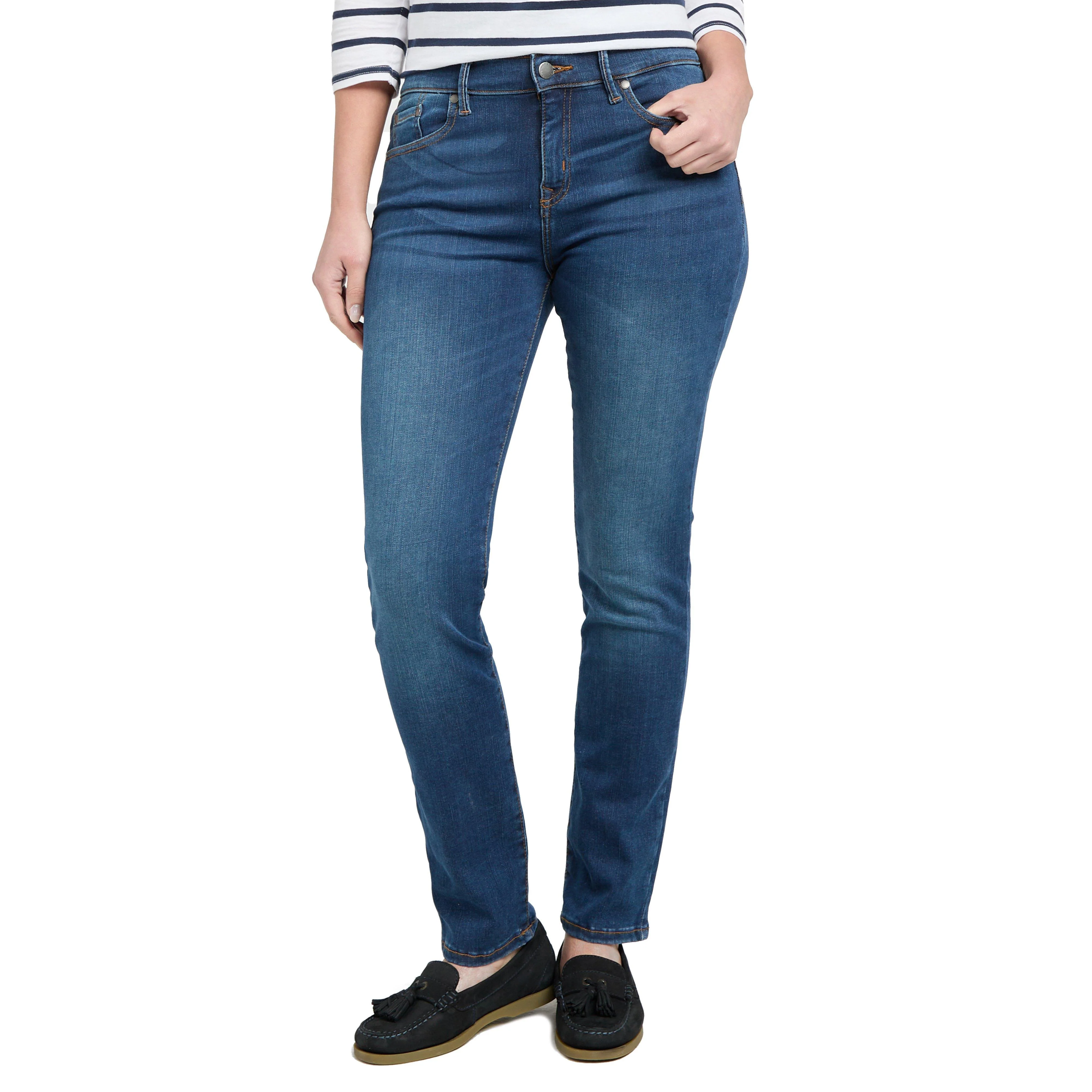 Womens Essential Slim Jeans Worn Blue - Image 9
