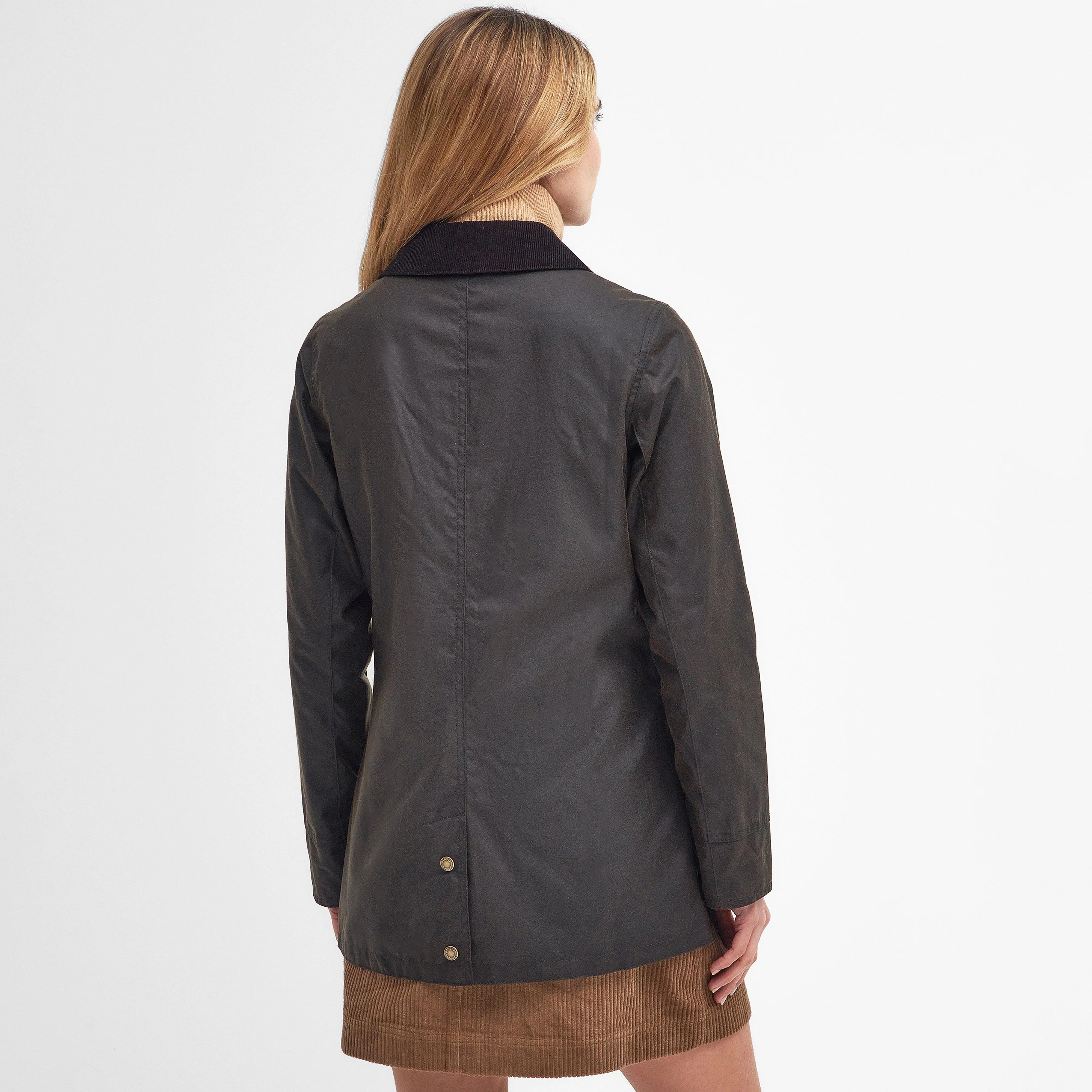 Womens Fiddich Wax Jacket Olive/Classic - Image 2