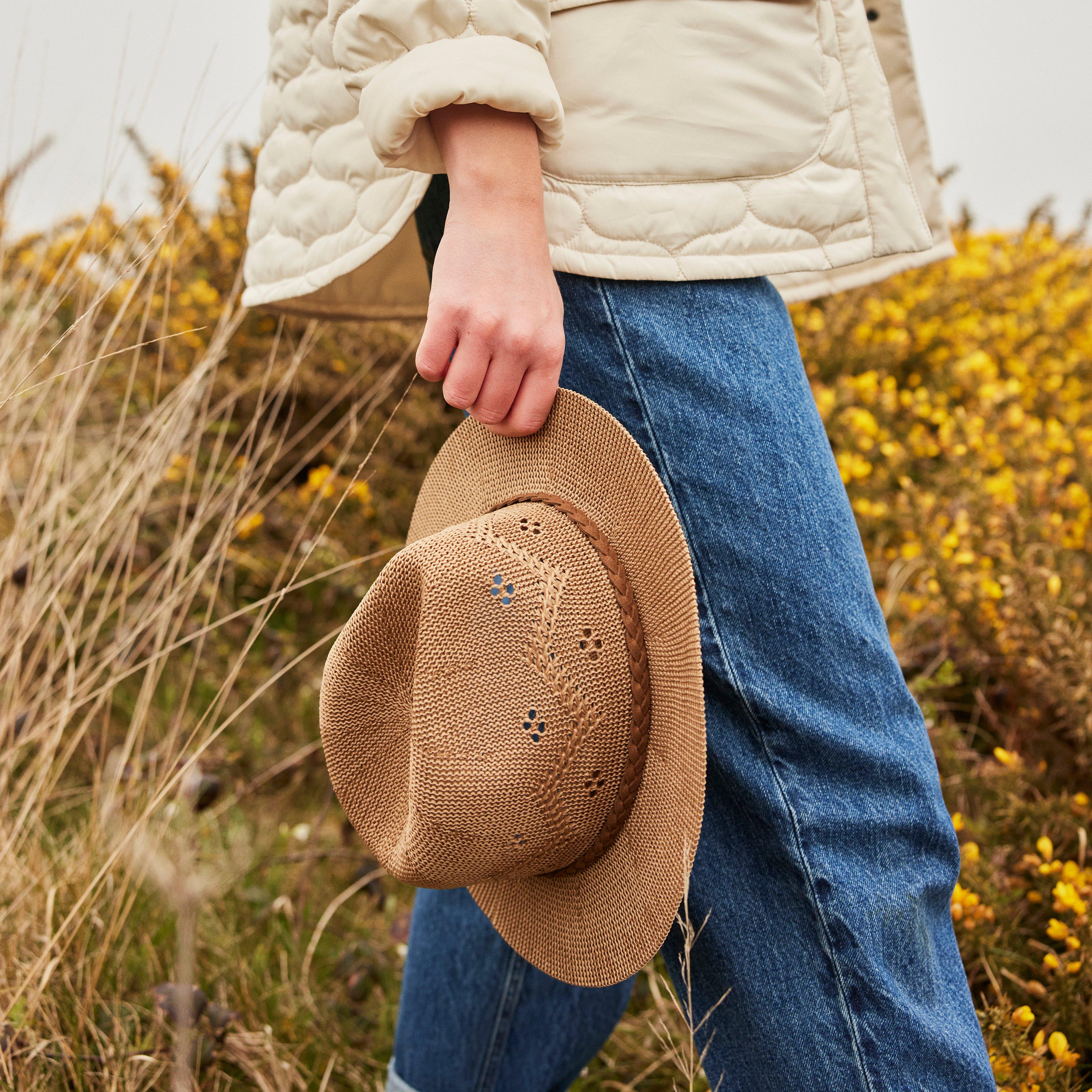 Womens Flowerdale Trilby Beige - Image 5