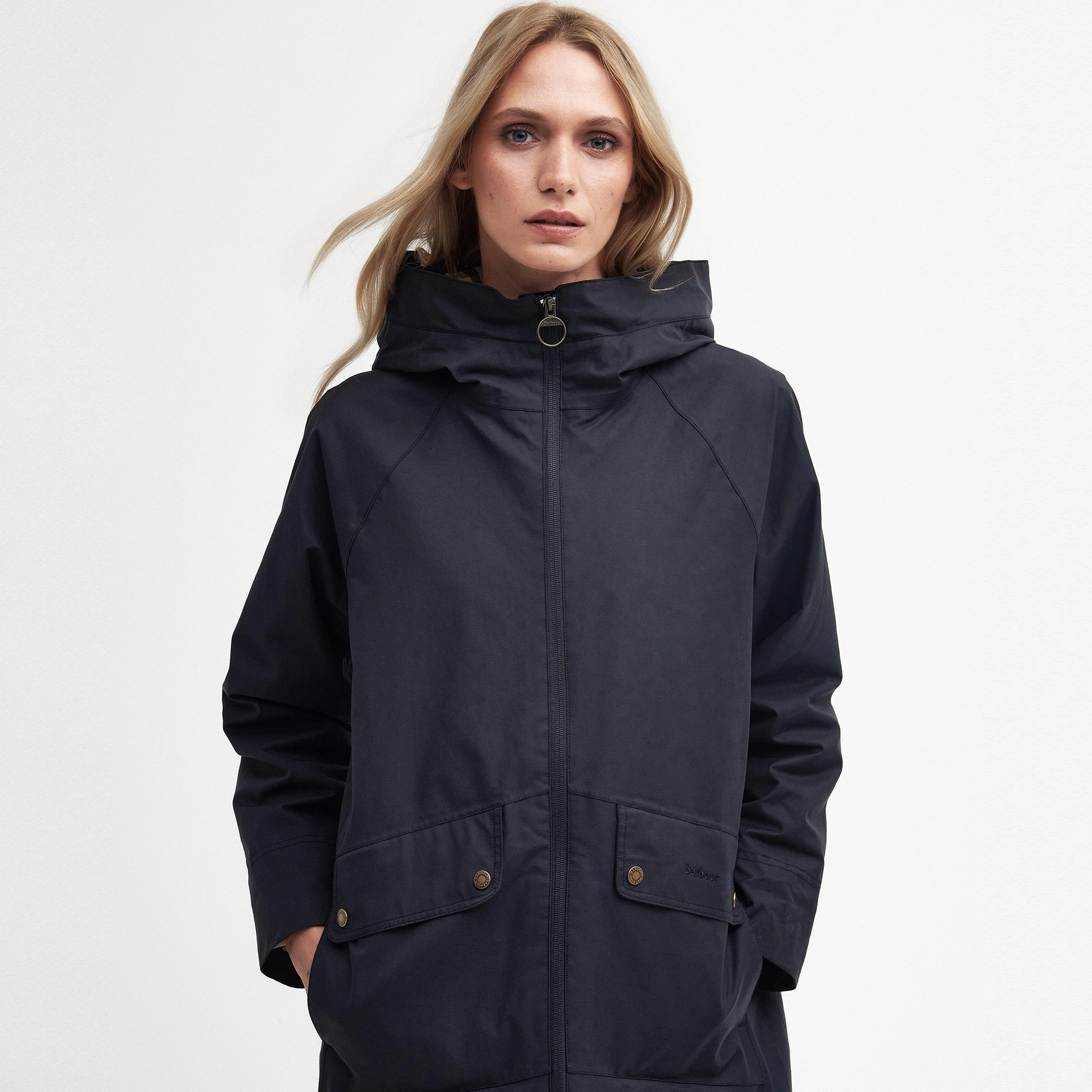 Womens Heron Waterproof Jacket Dark Navy - Image 4