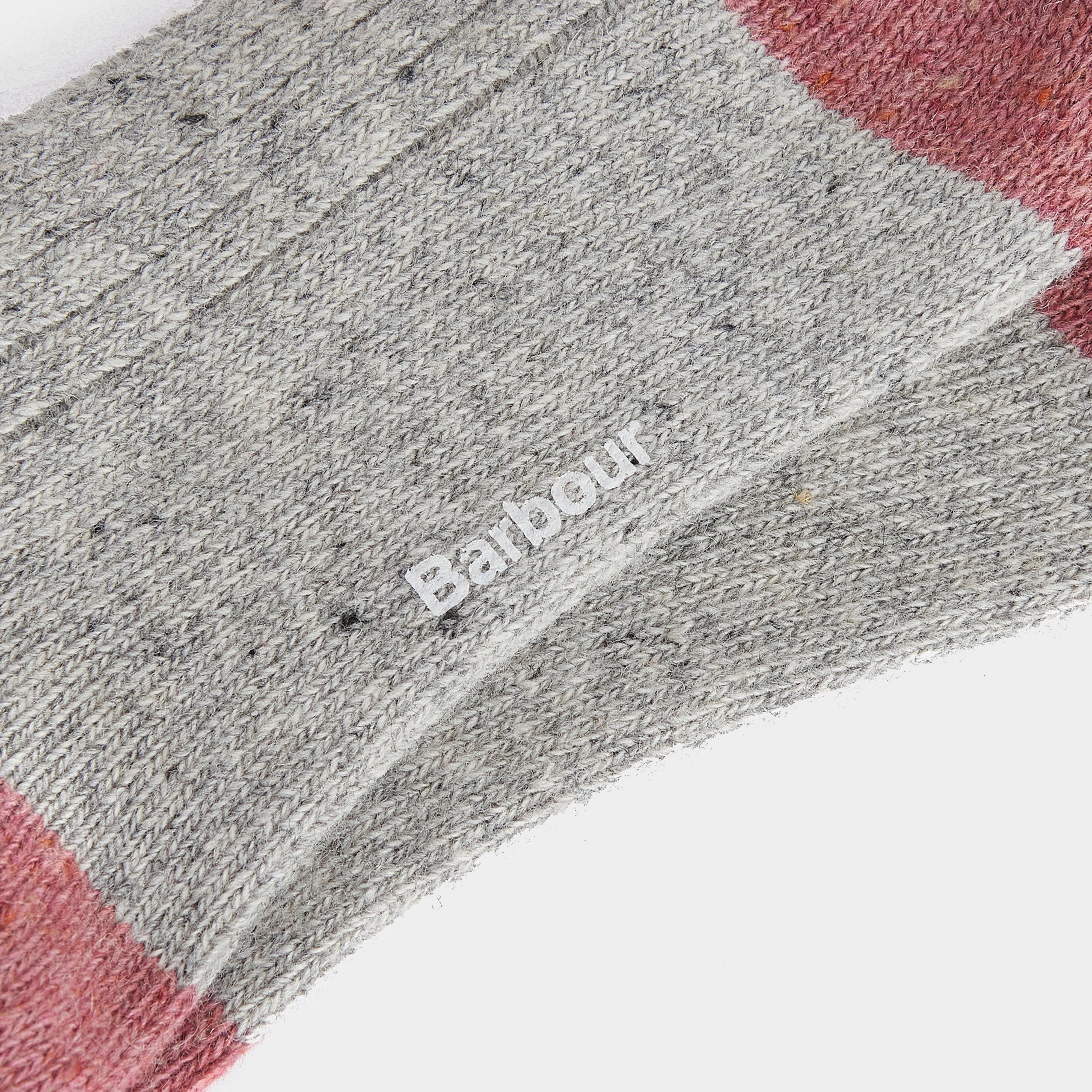 Womens Houghton Socks Light Grey/Pink - Image 3