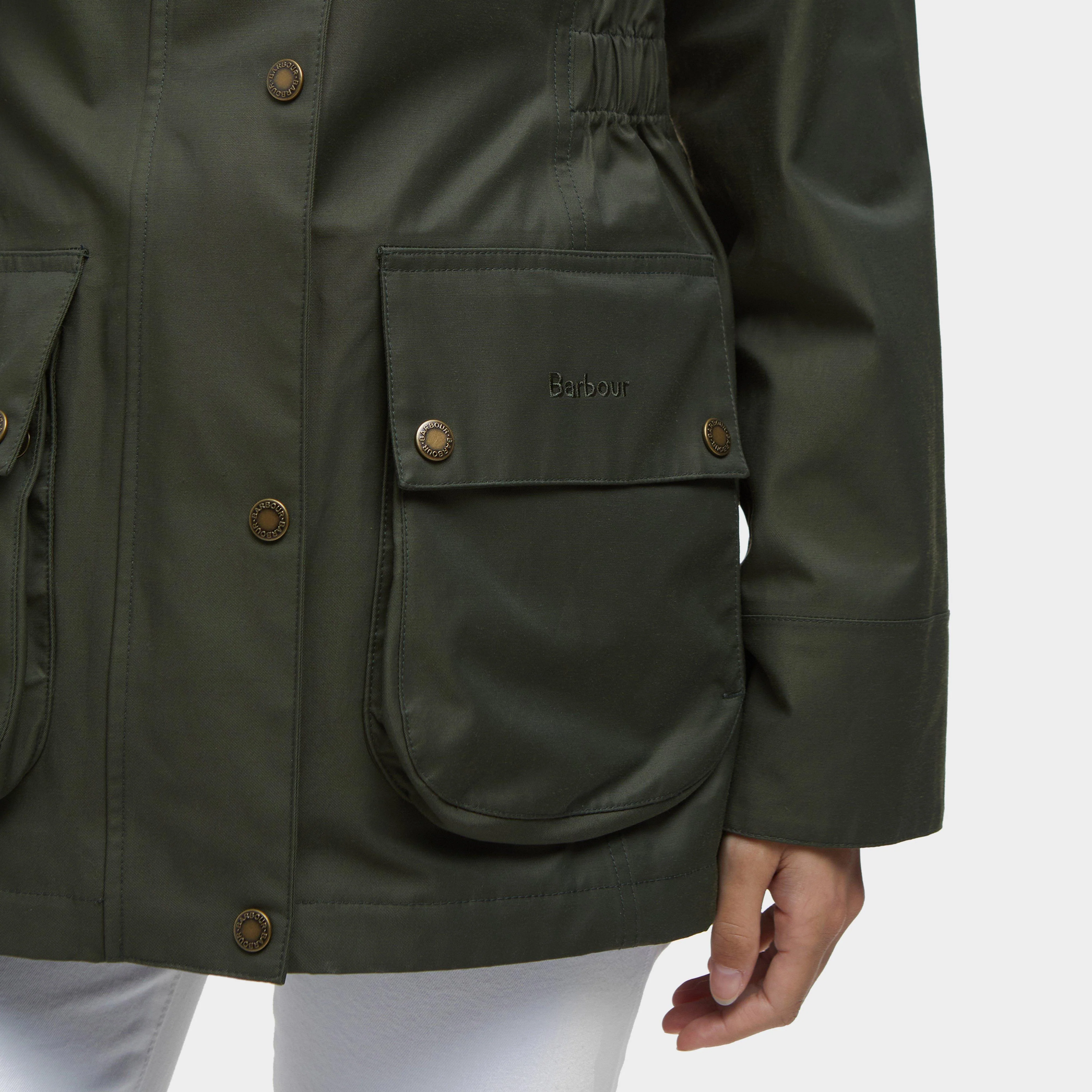 Womens Maple Waterproof Jacket Olive/Ancient Tartan - Image 4