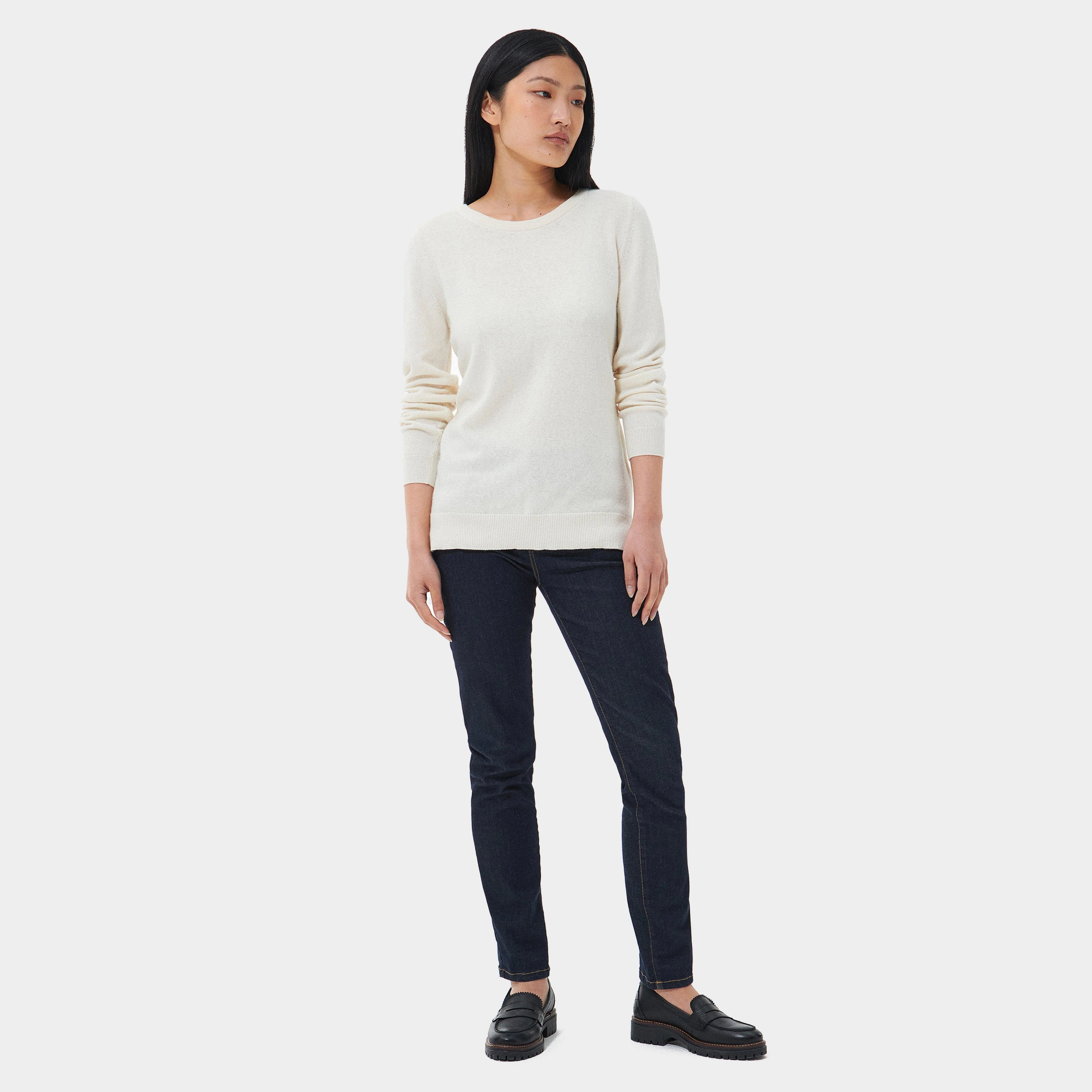 Womens Pendle Knitted Jumper Cream/Fawn - Image 8
