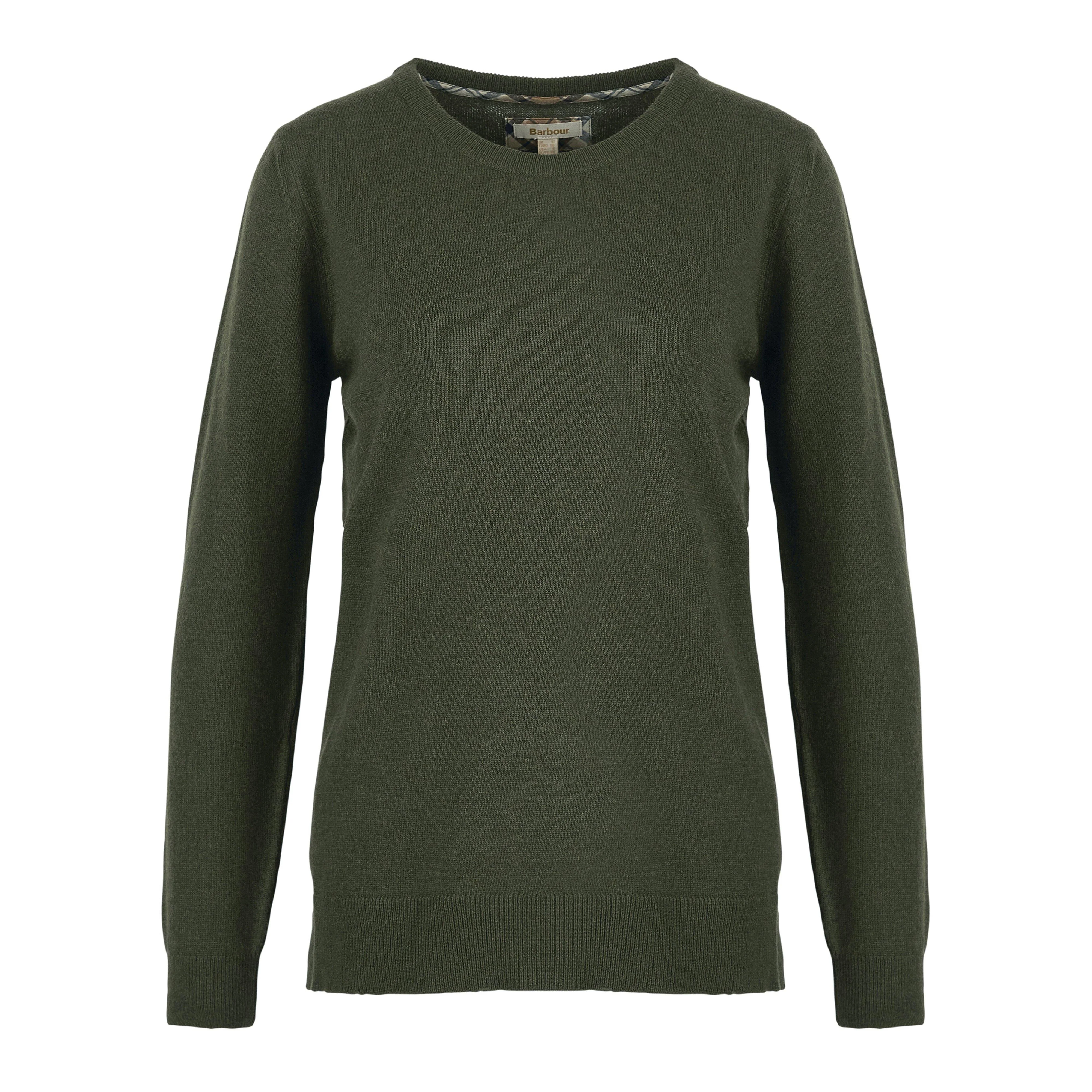 Womens Pendle Knitted Jumper Warm Olive/Fawn - Image 10