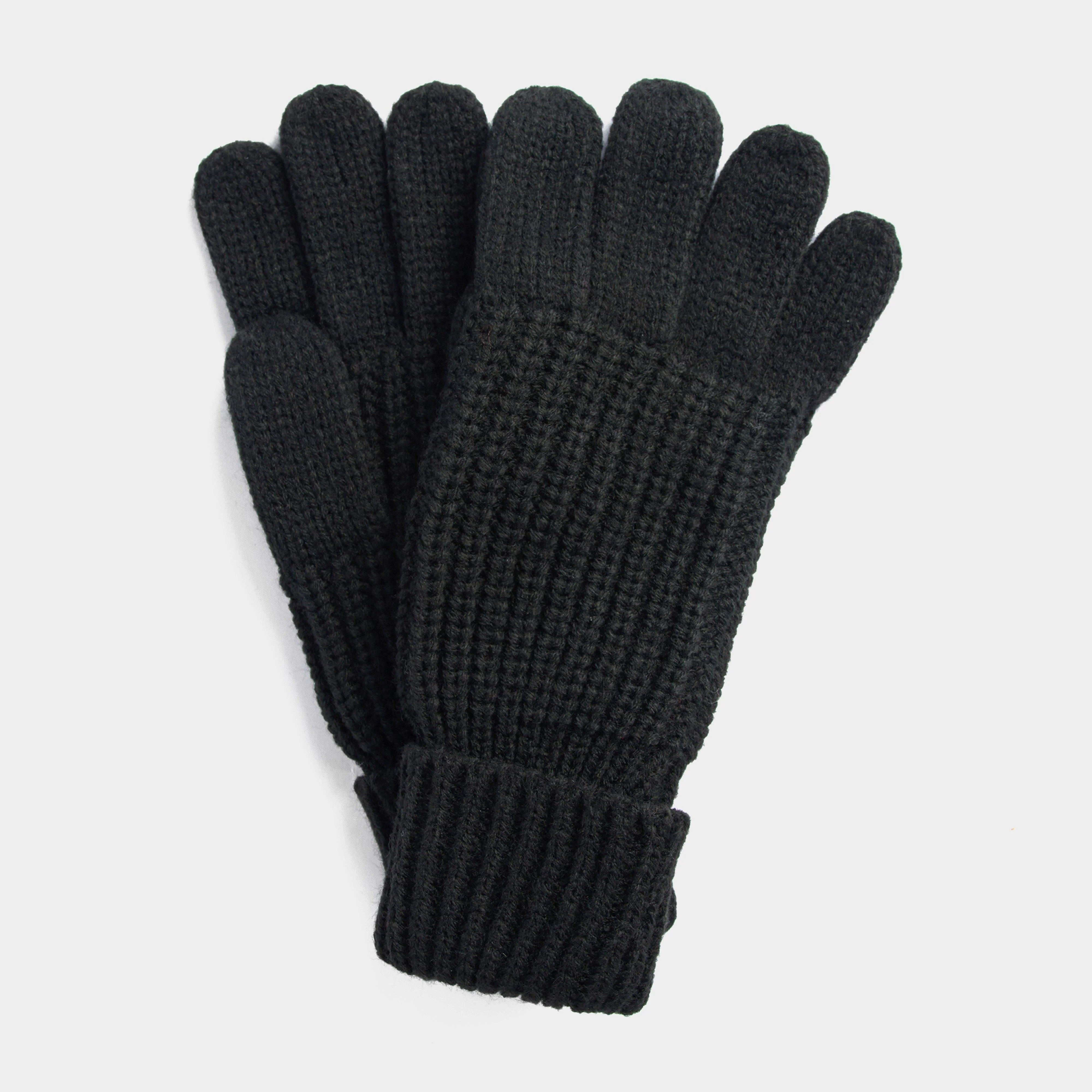 Womens Saltburn Knitted Gloves Black - Image 2