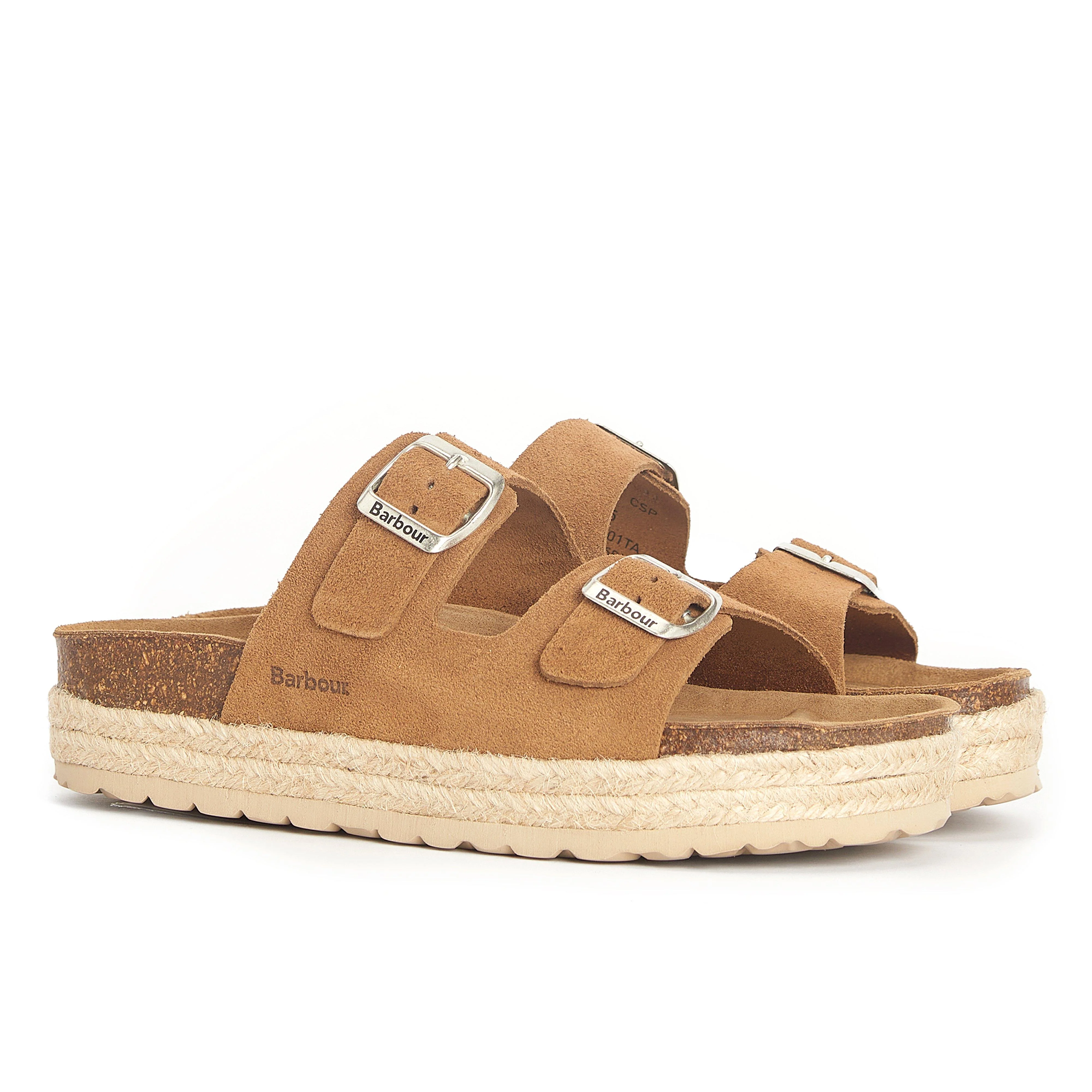 Womens Sandgate Sandals Tan Suede - Image 7