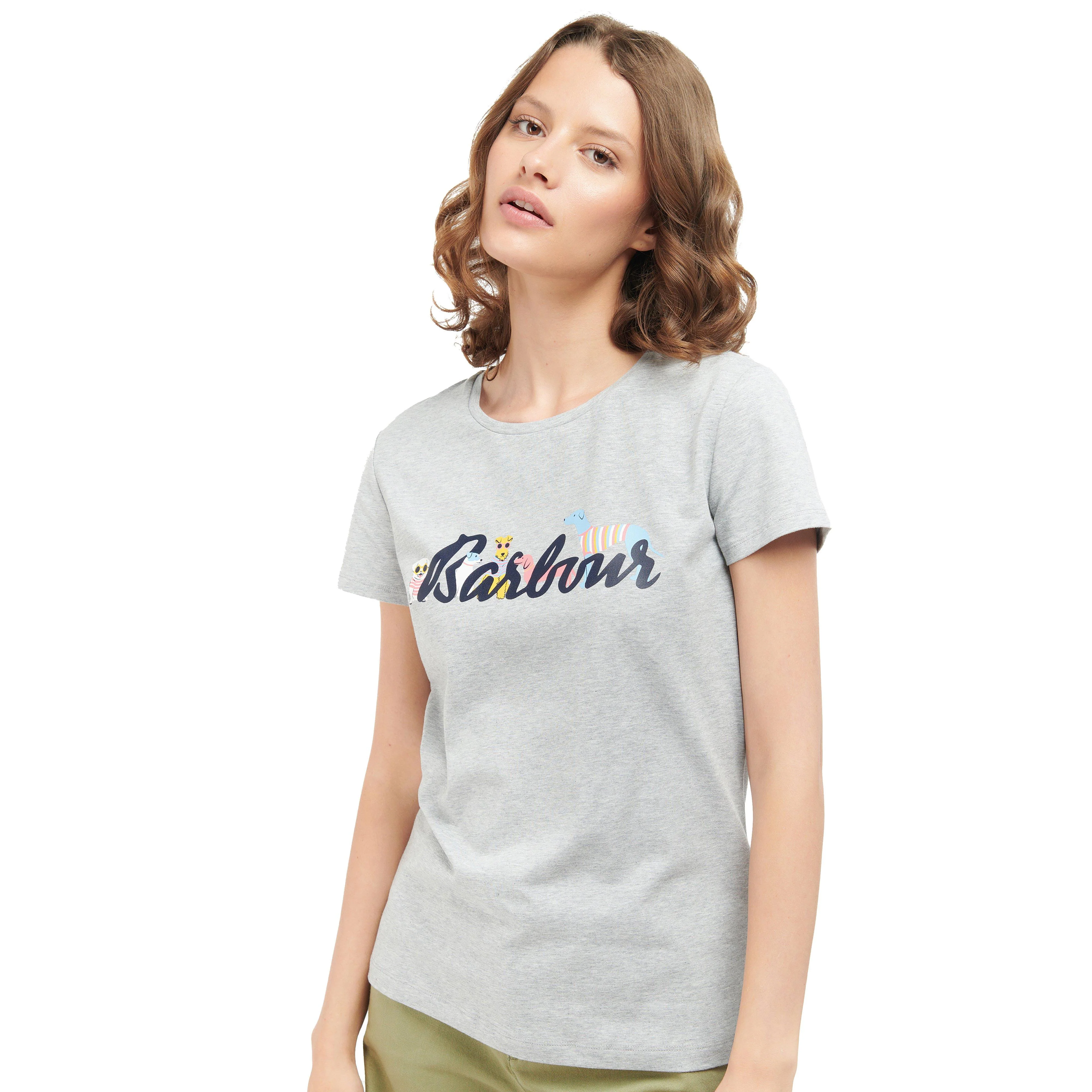 Womens Southport T-Shirt Light Grey Marl - Image 6