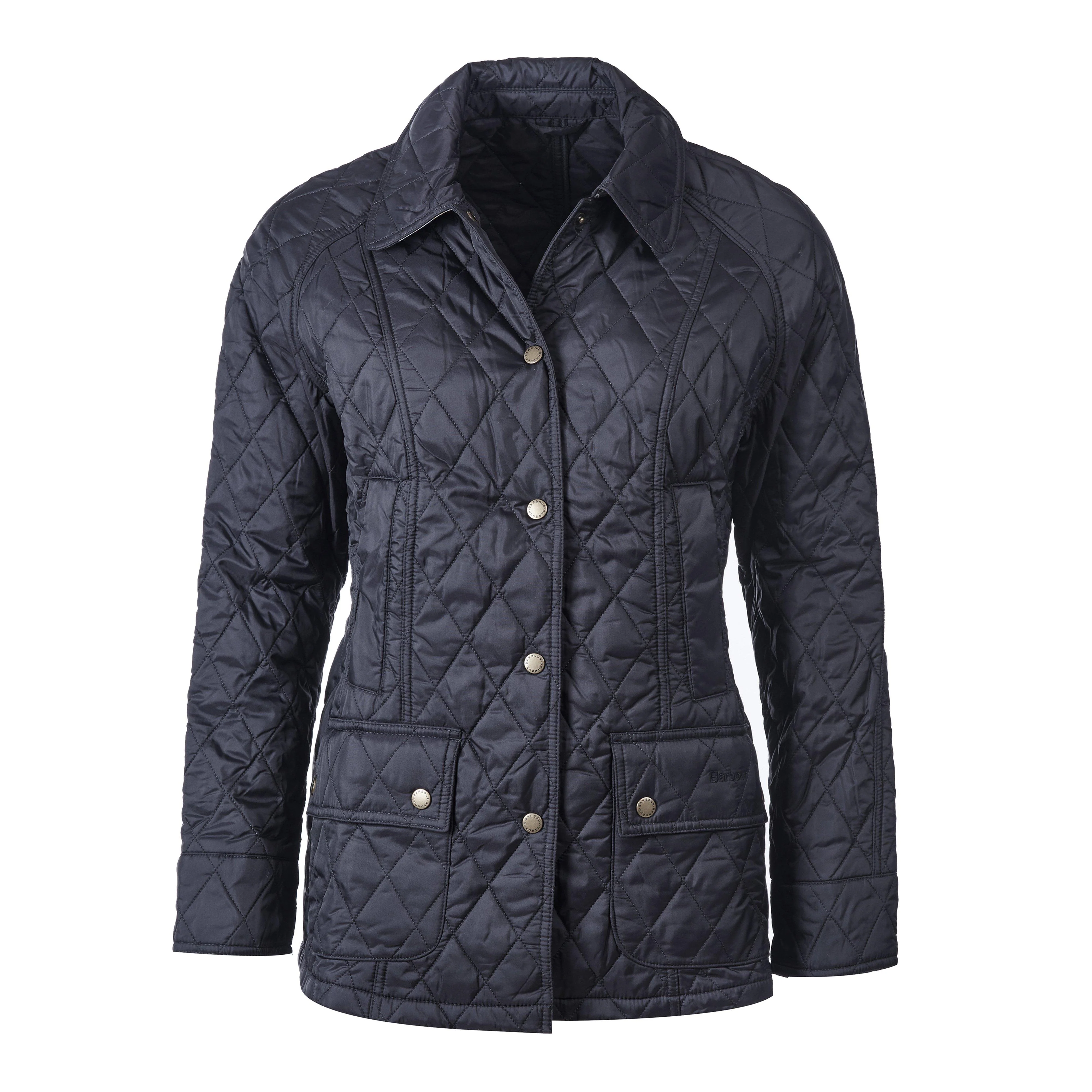 Womens Summer Beadnell Quilted Jacket Navy - Image 11