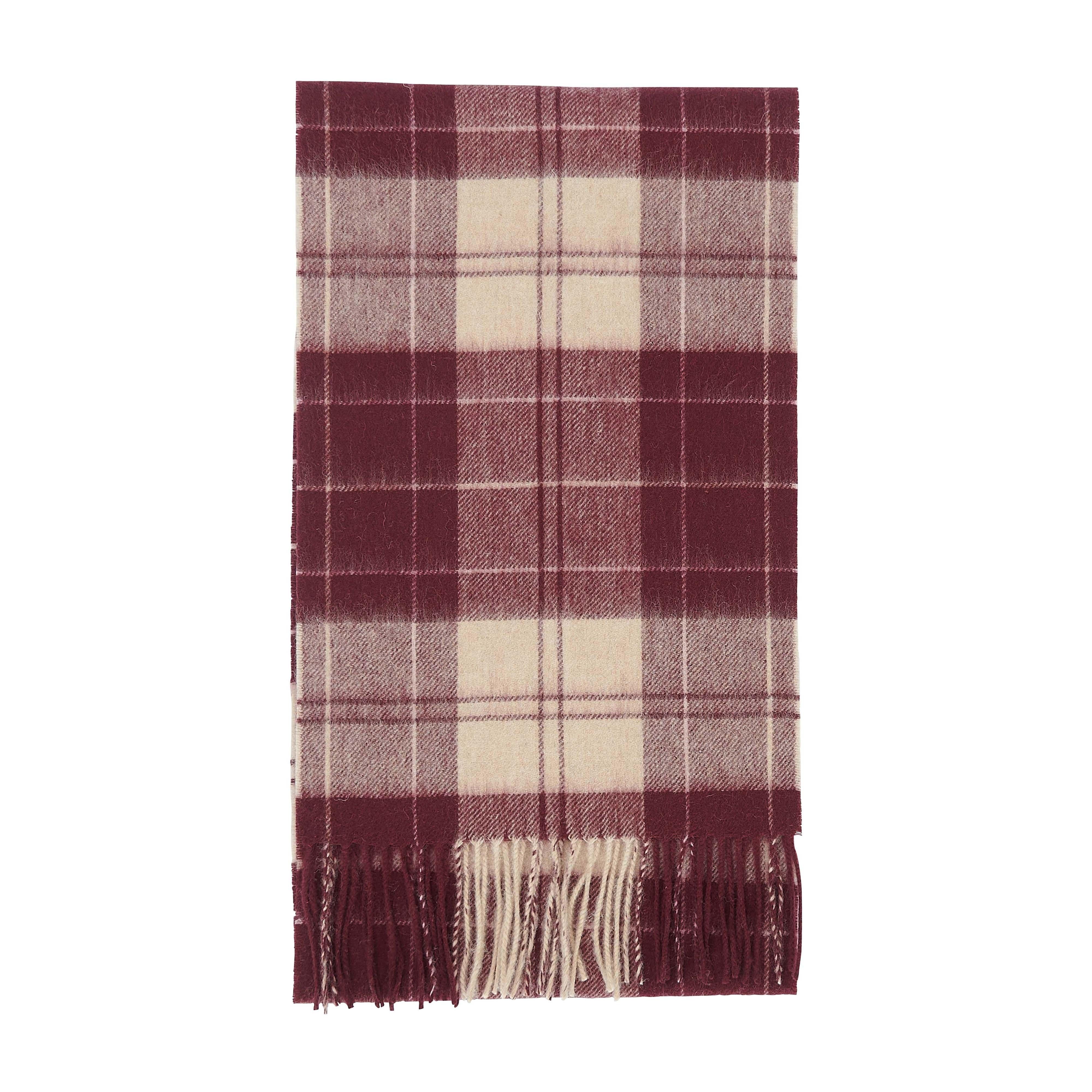 Womens Tartan Scarf Cabernet - Image 2