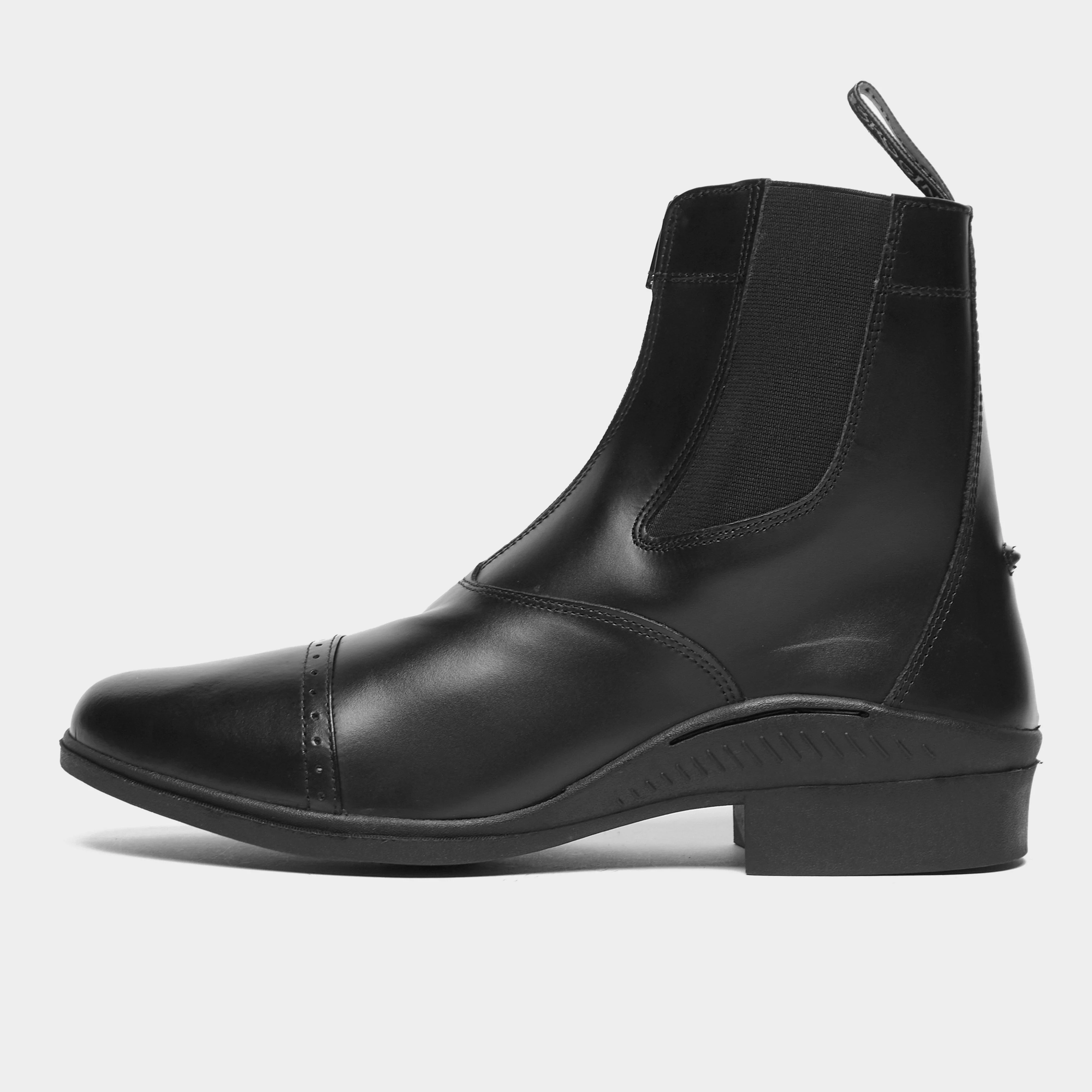 Mens Tivoli Front Zip Jodhpur Boots Black - Image 2