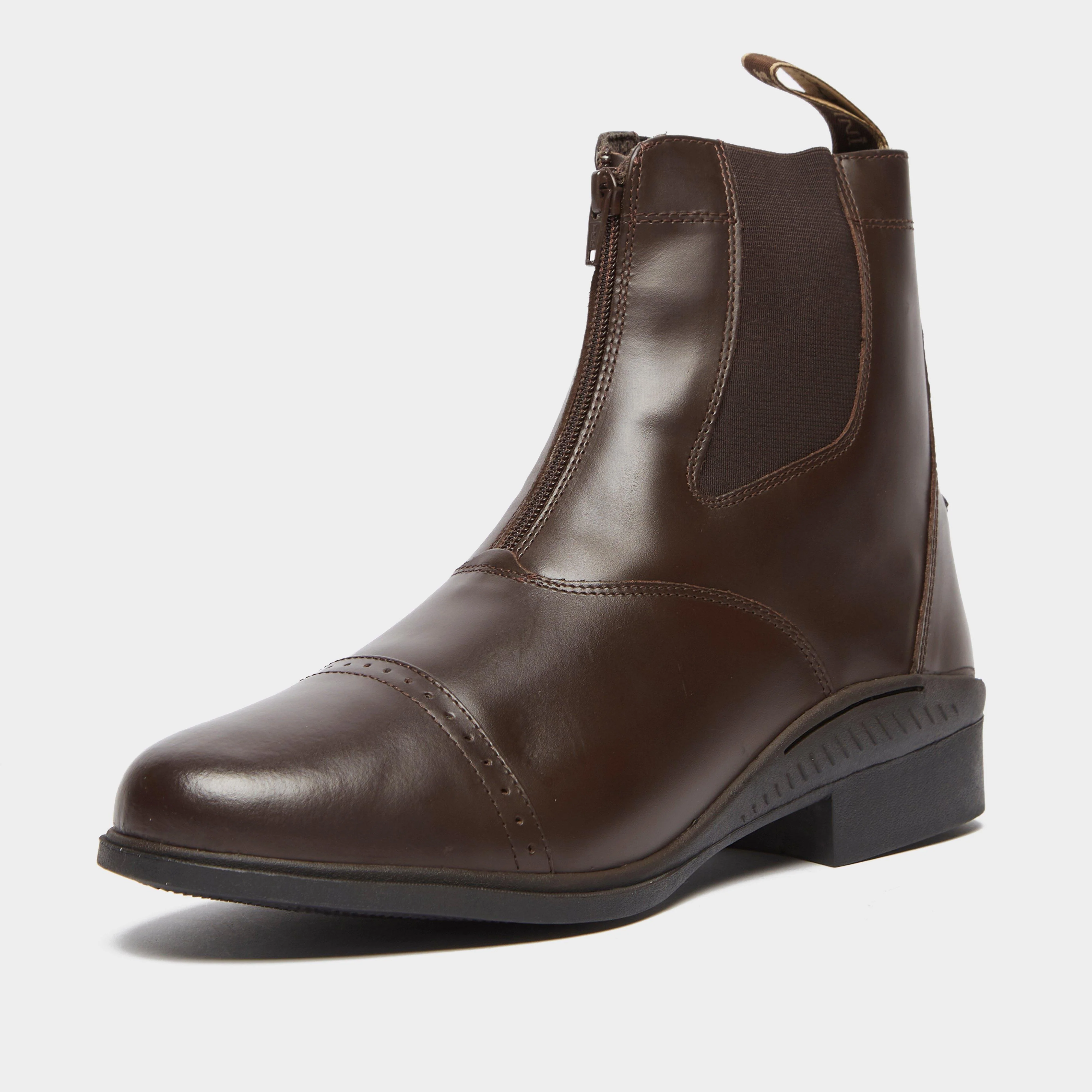 Mens Tivoli Front Zip Jodhpur Boots Brown - Image 3
