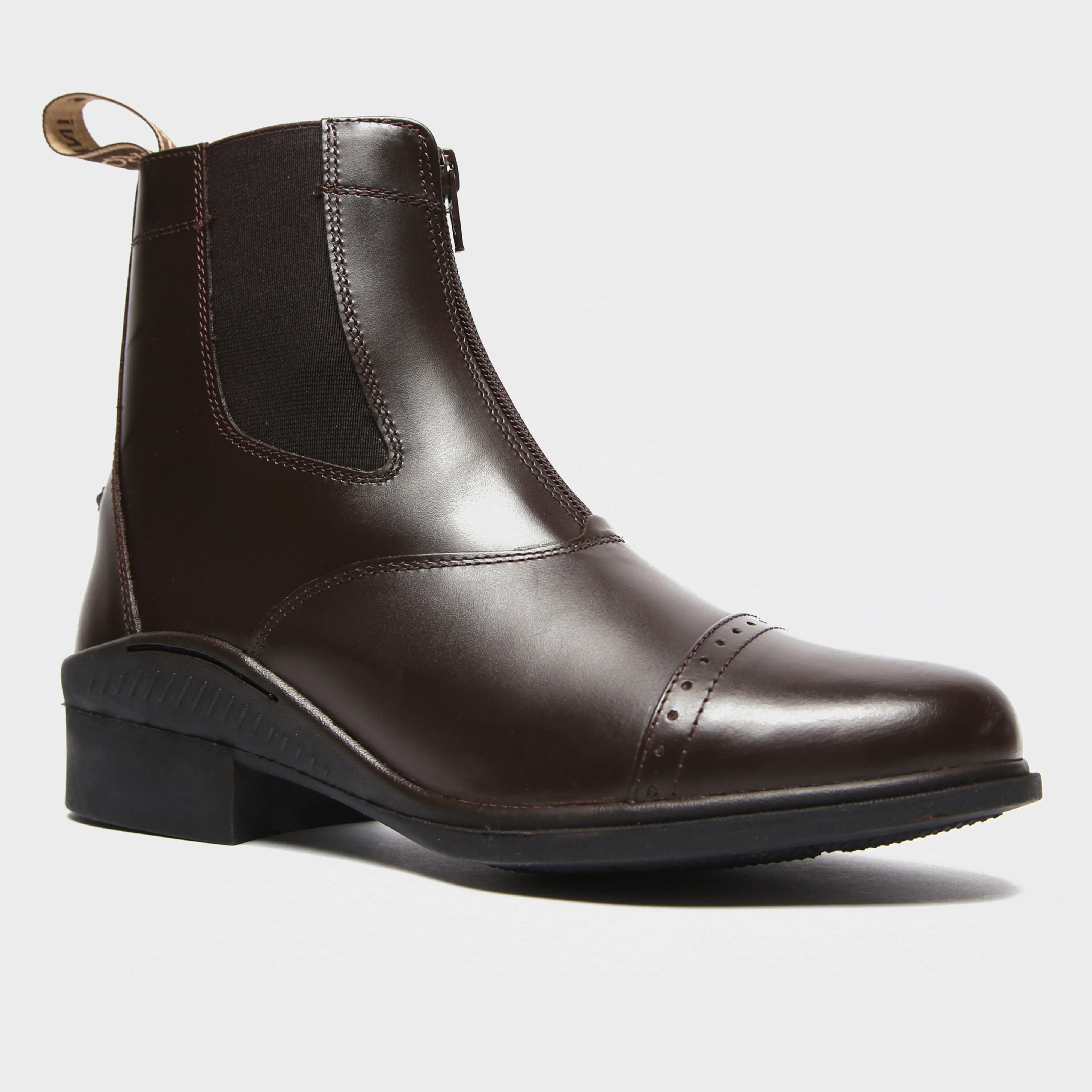 Womens Tivoli Front Zip Jodhpur Boots Brown - Image 3