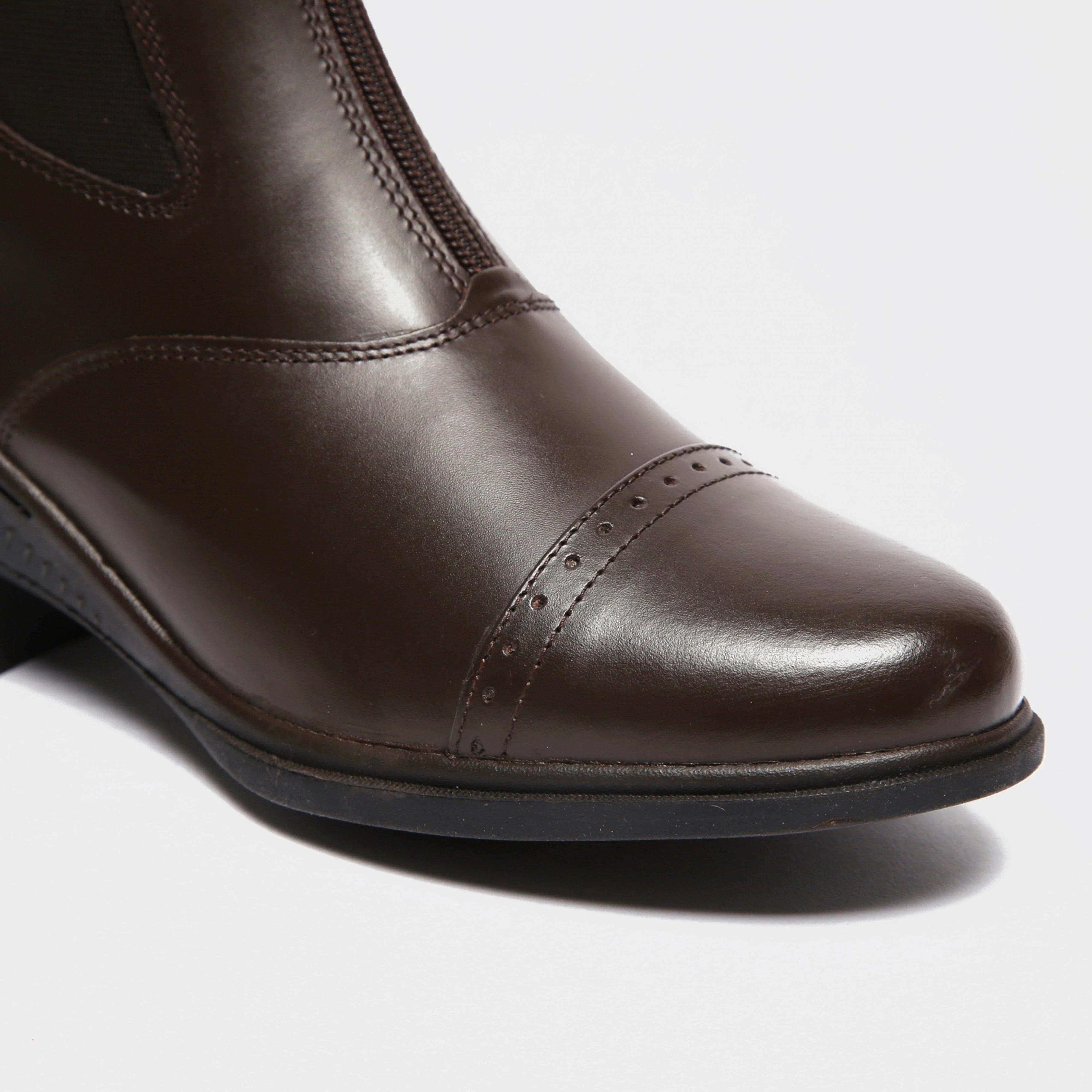 Womens Tivoli Front Zip Jodhpur Boots Brown - Image 4