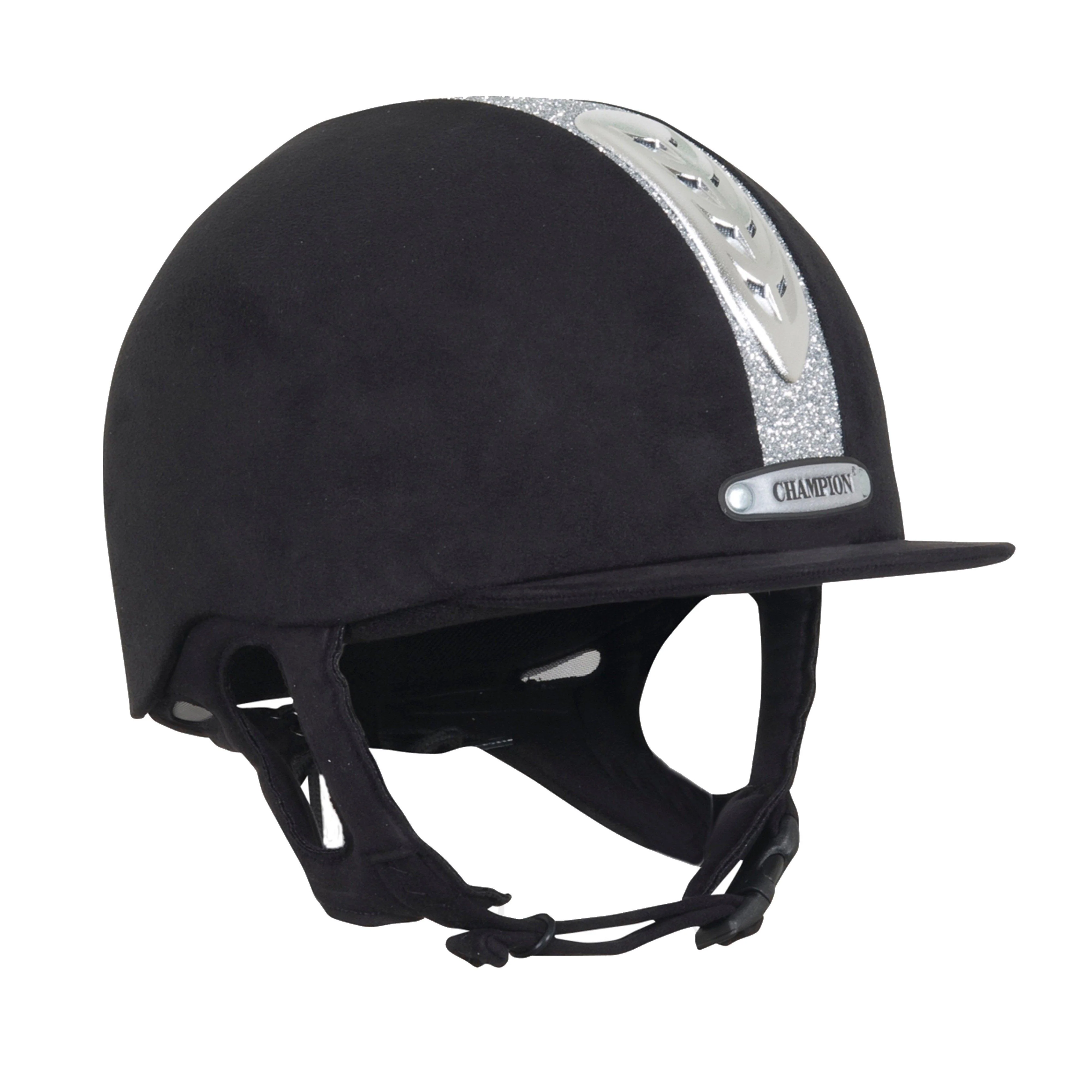 X-Air Dazzle Riding Hat Black/Silver - Image 2