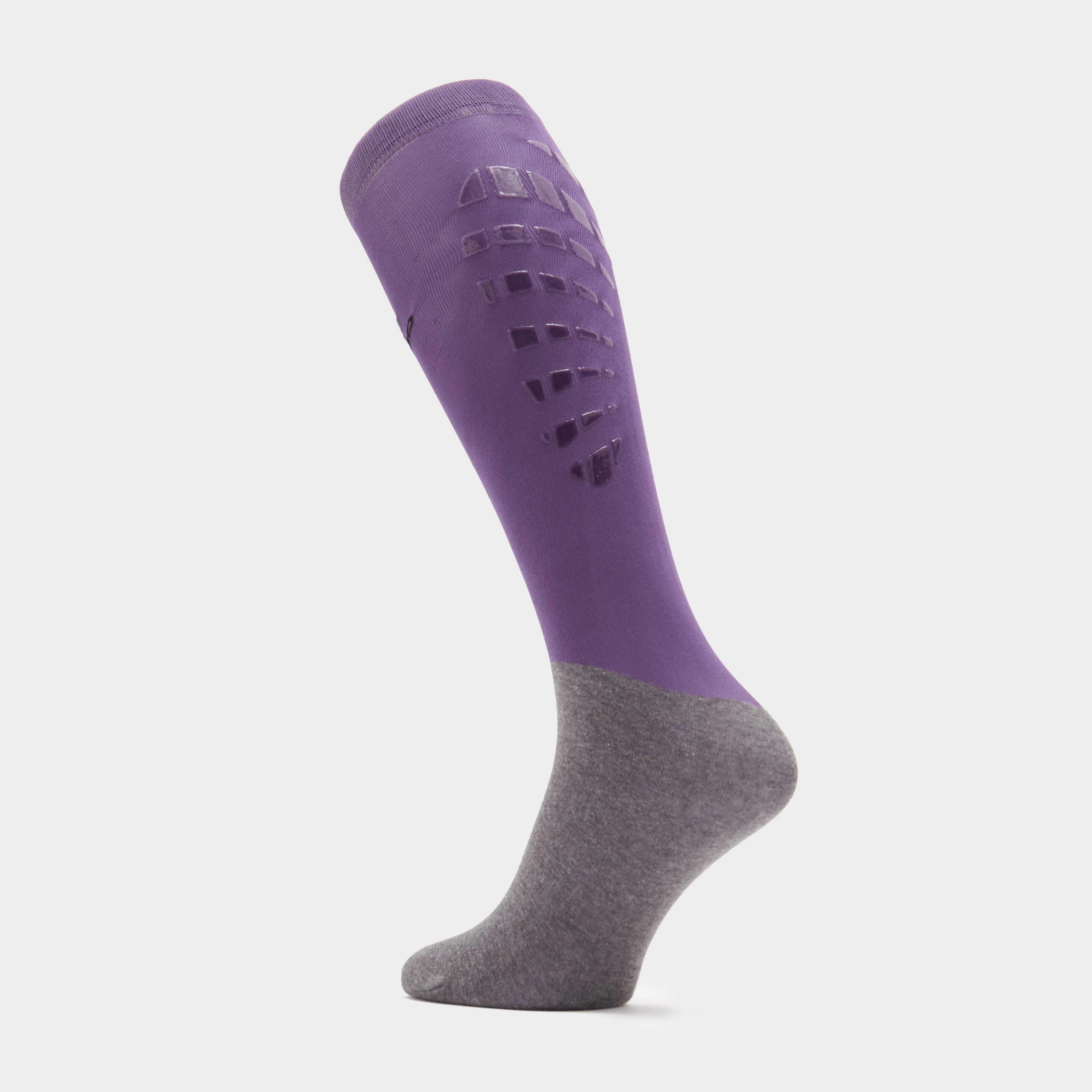 Kids Silicone Grip Socks Violet - Image 2