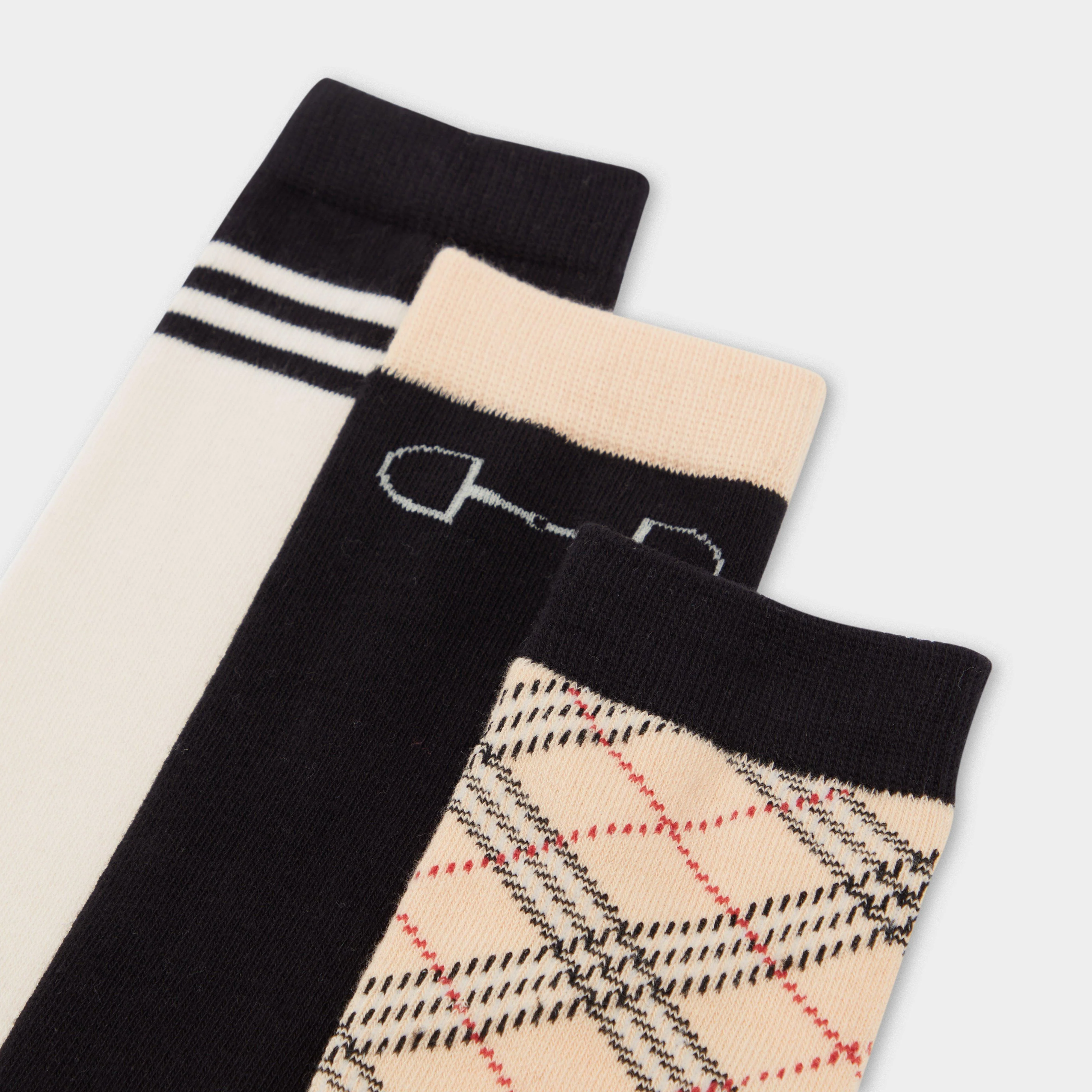3 Pack Socks Classic London Check - Image 5