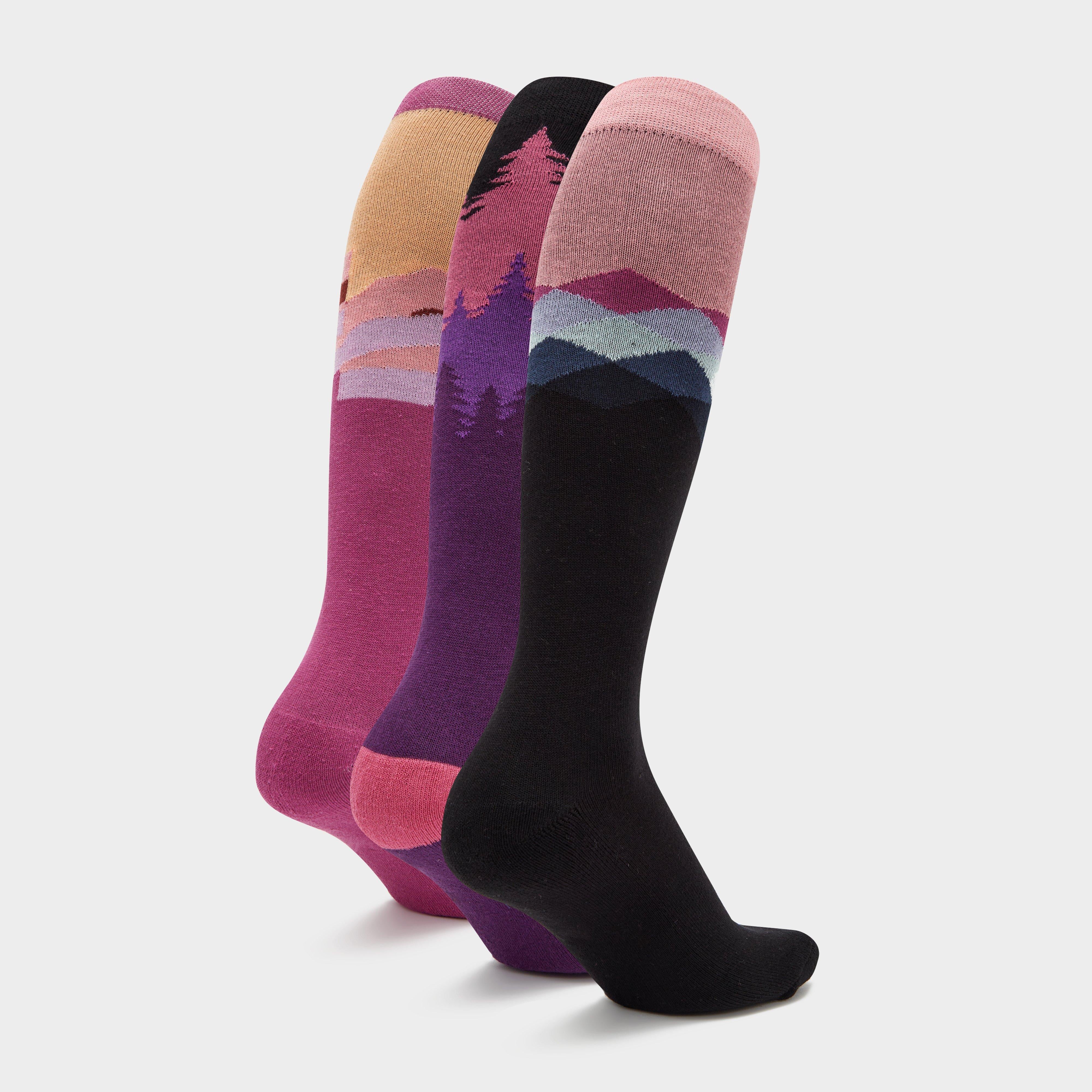 3 Pack Socks Red Violet Sunset - Image 3