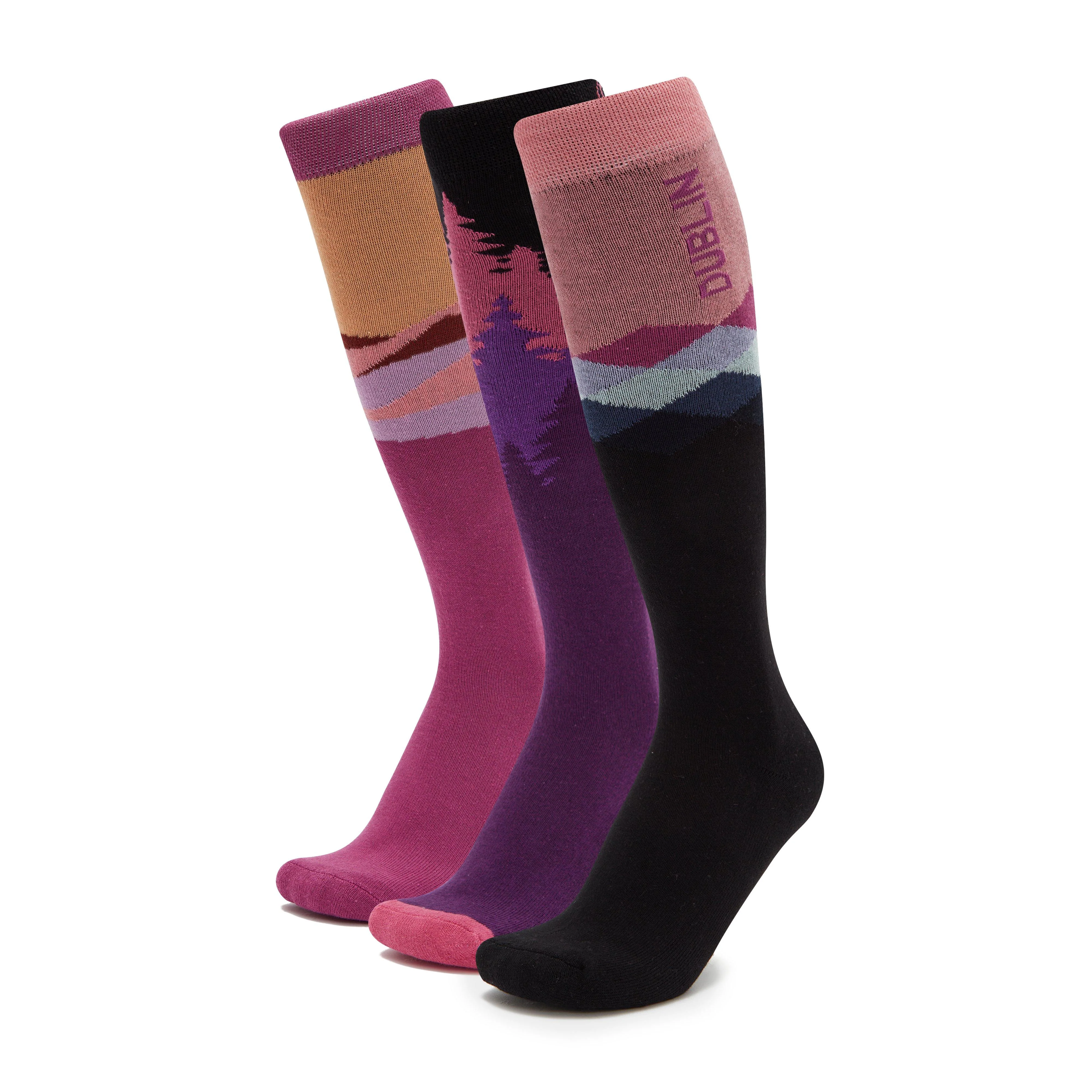 3 Pack Socks Red Violet Sunset - Image 5