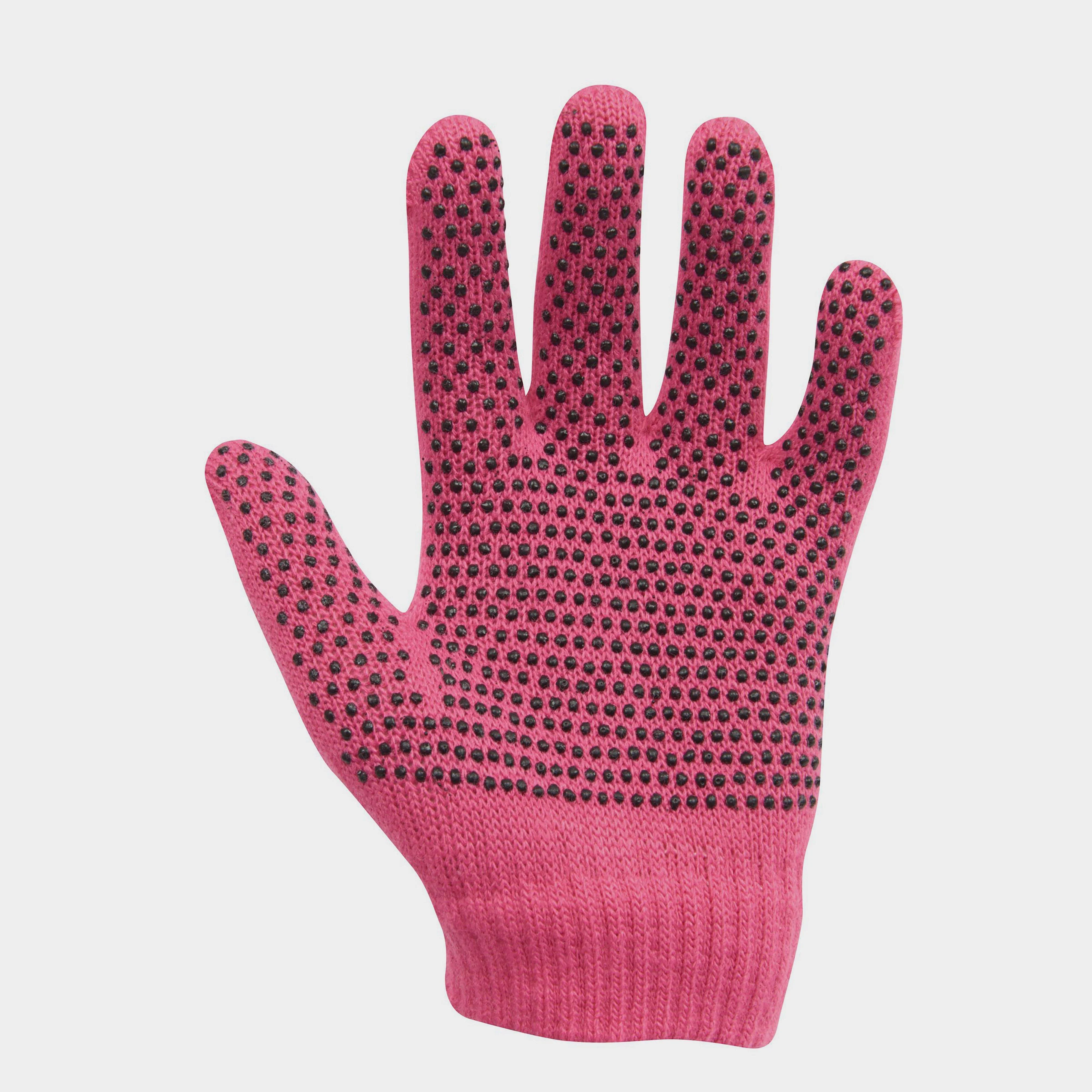 Childs Magic Pimple Riding Gloves Pink - Image 3