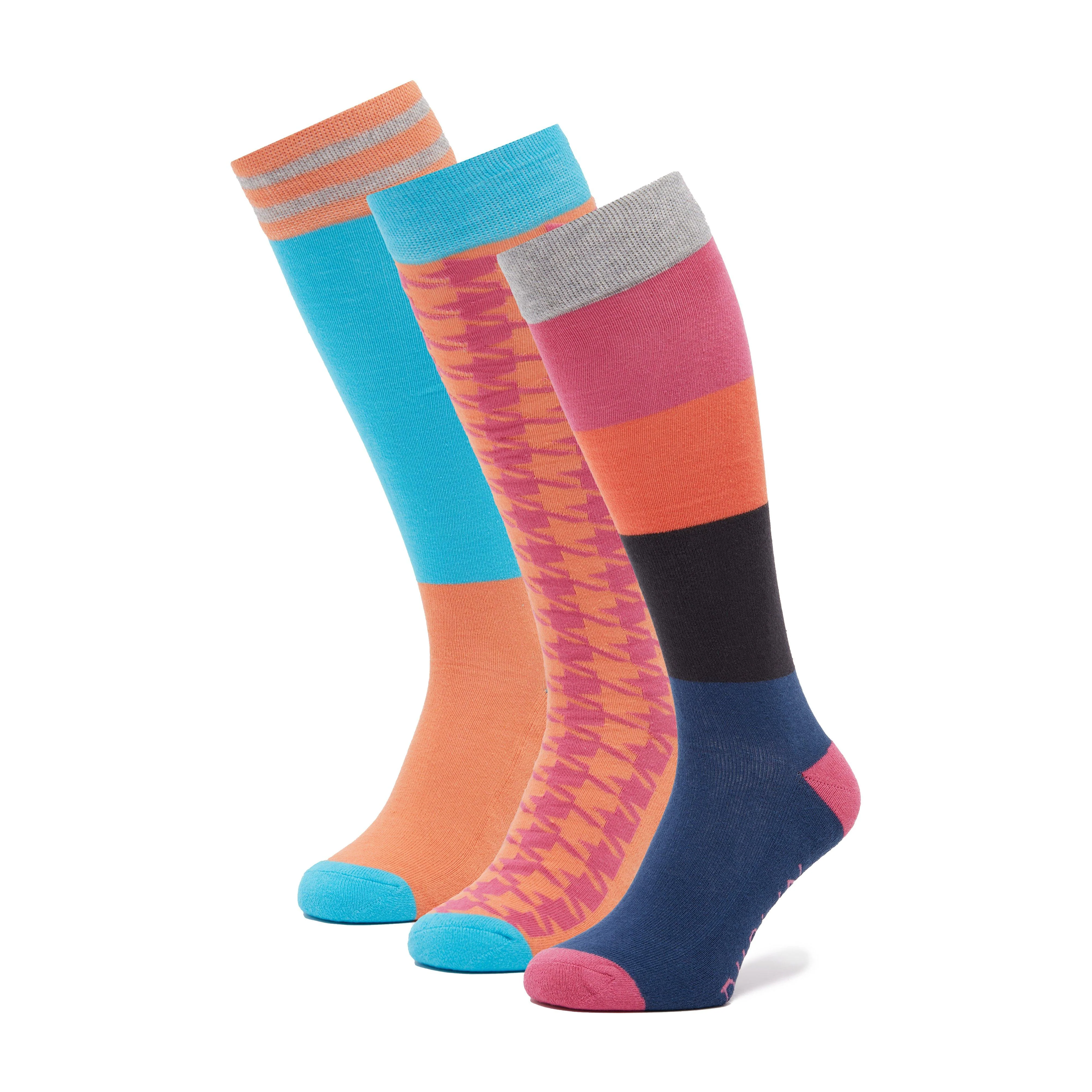 Country Boot 3 Pack Socks Bright Orange - Image 4