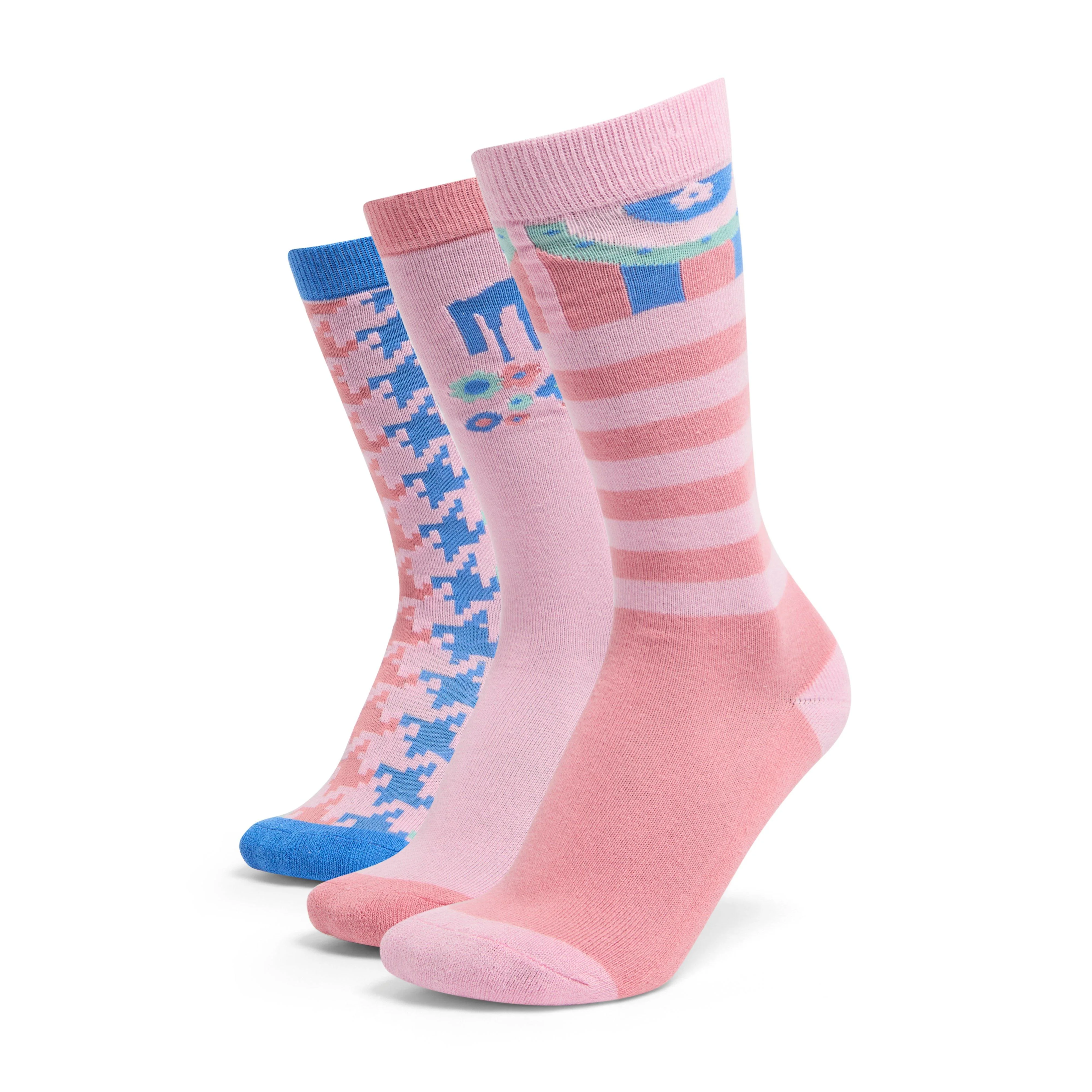 Kids' 3 Pack Socks Pastel Pink - Image 6