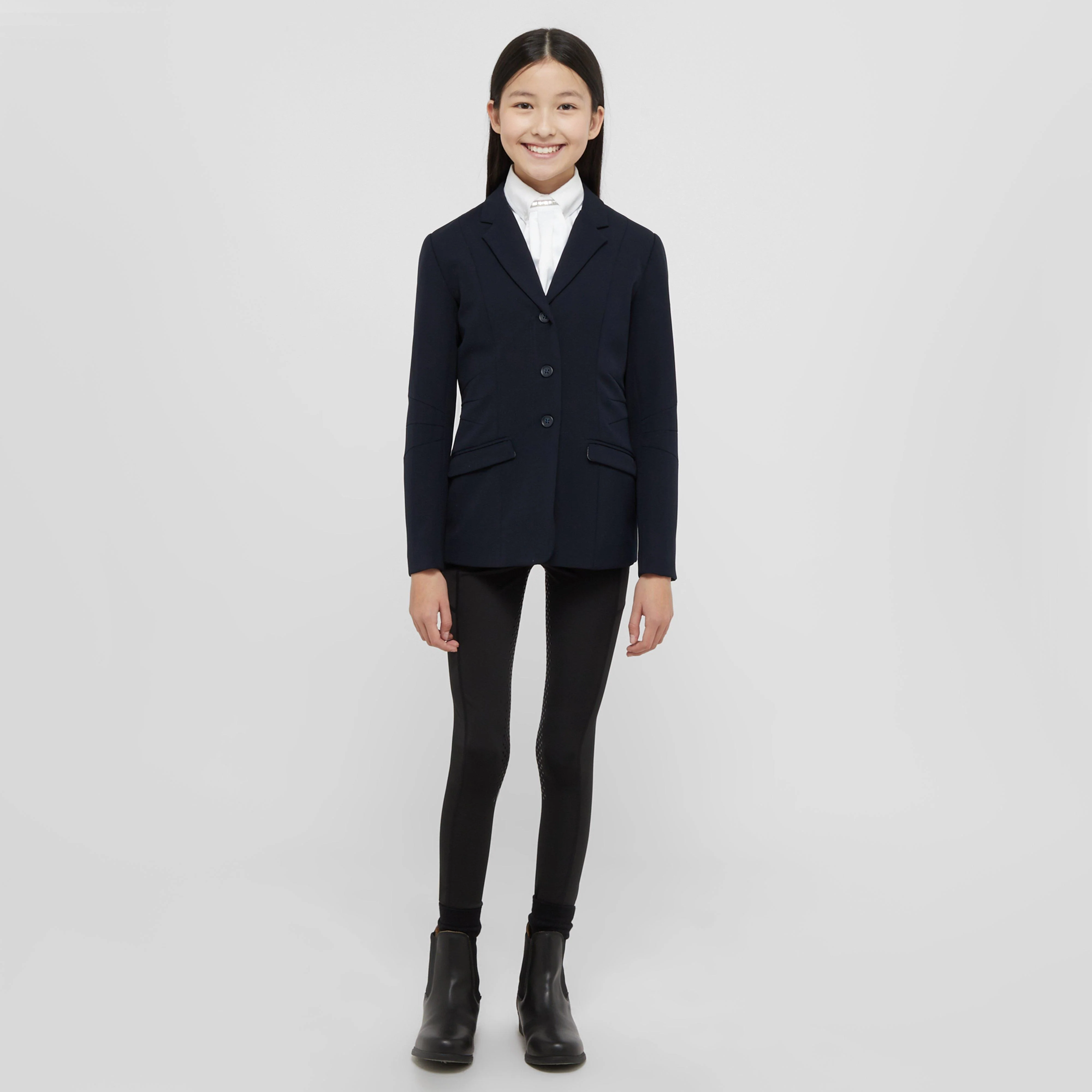 Kids Casey Tailored Show Jacket Navy - Image 3